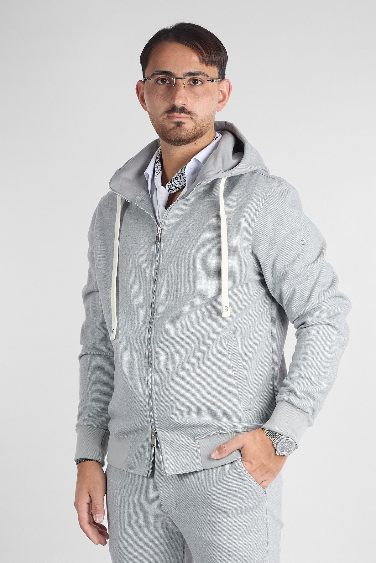 Felpa Effetto Lana FL101 | 2 per €60 | Grigio