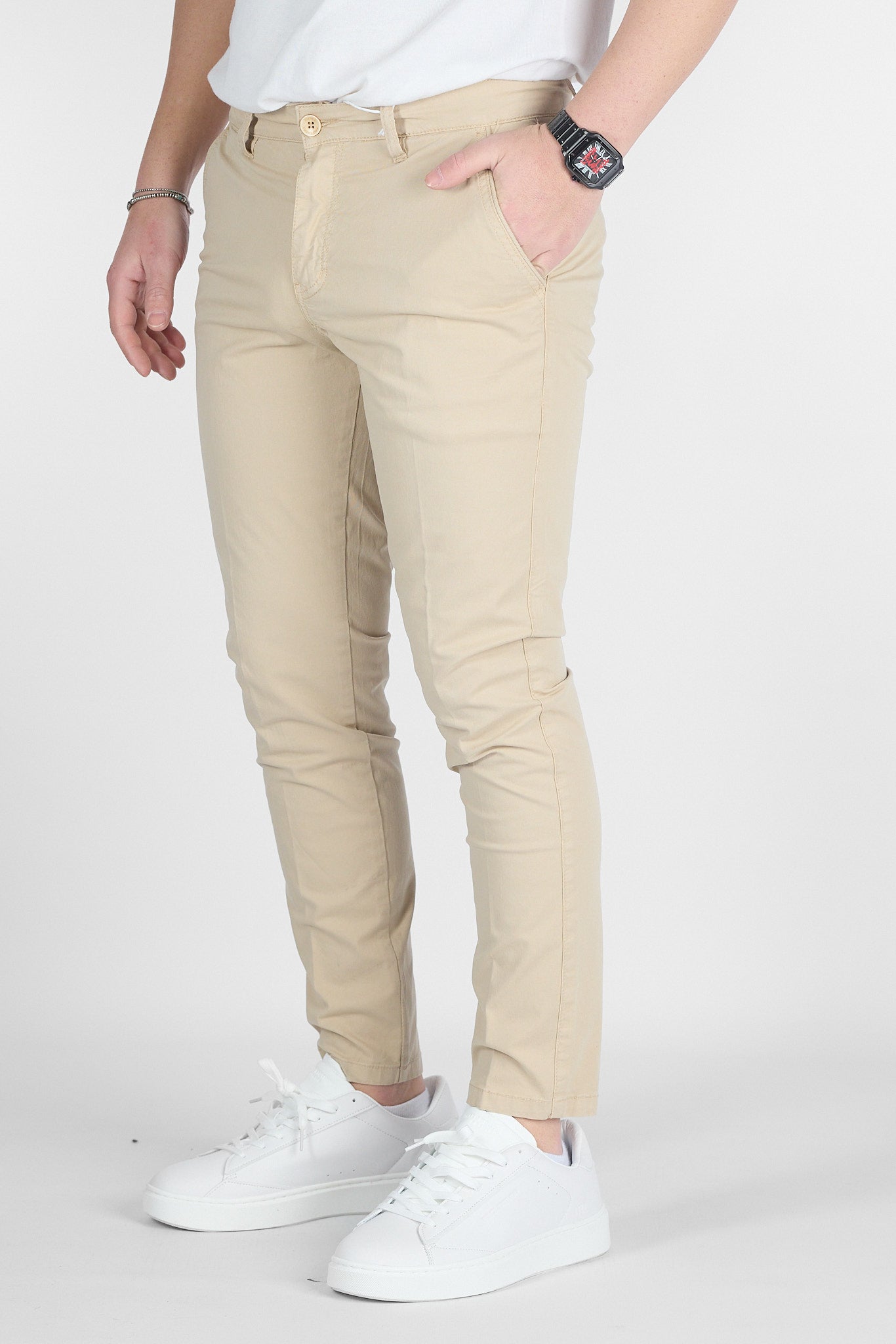 Pantalone Capri Basic in Cotone 009 | 2 per €50 | Cappuccino