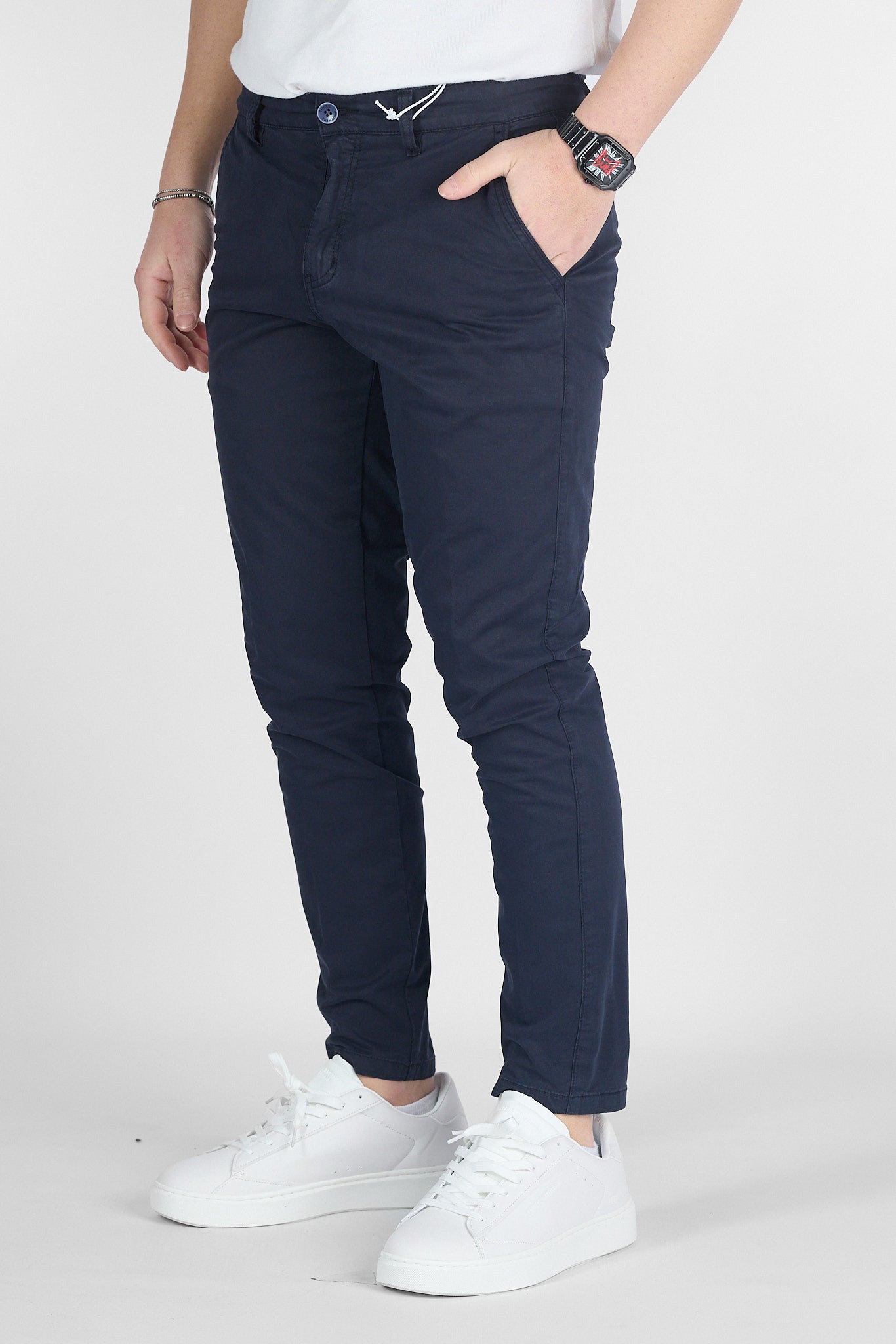 Pantalone Capri Basic in Cotone 009 | 2 per €50 | Blu
