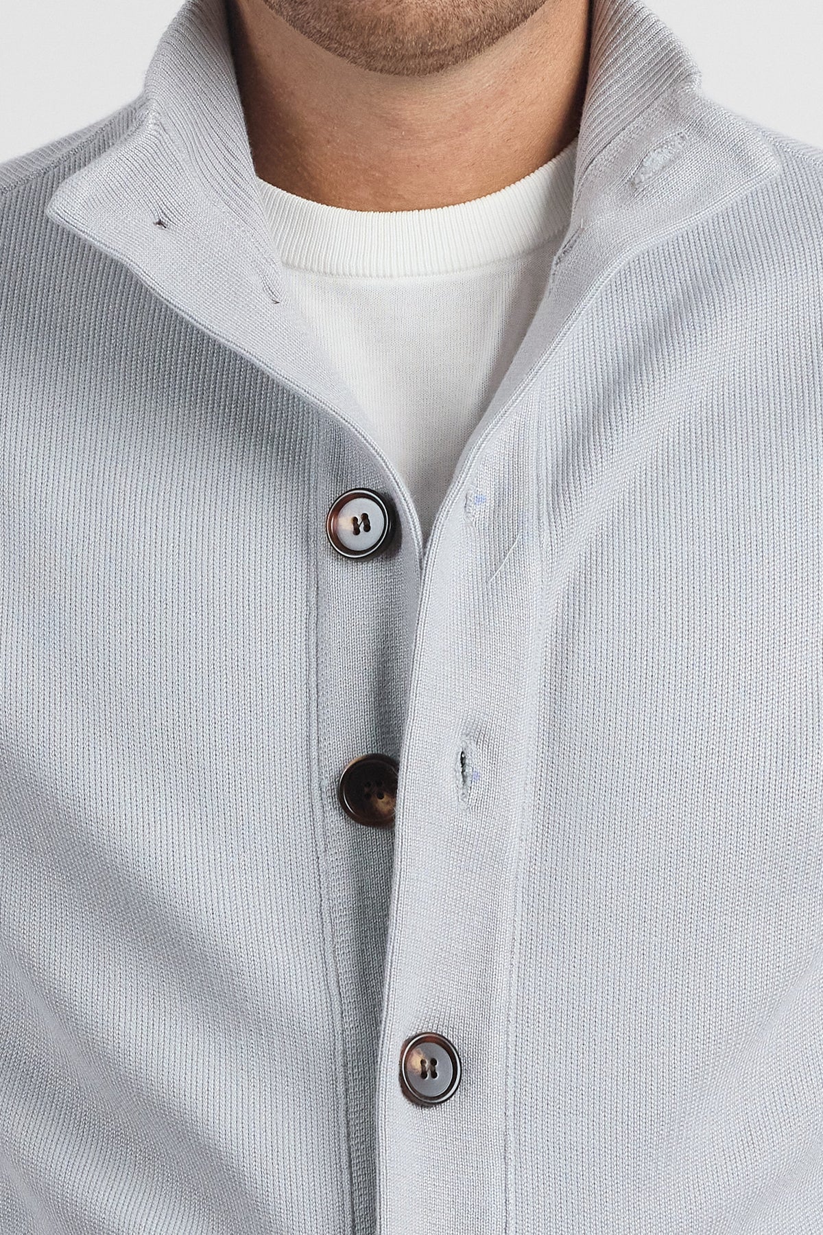 Cardigan Bottoni e Tasche 251069 | Ghiaccio