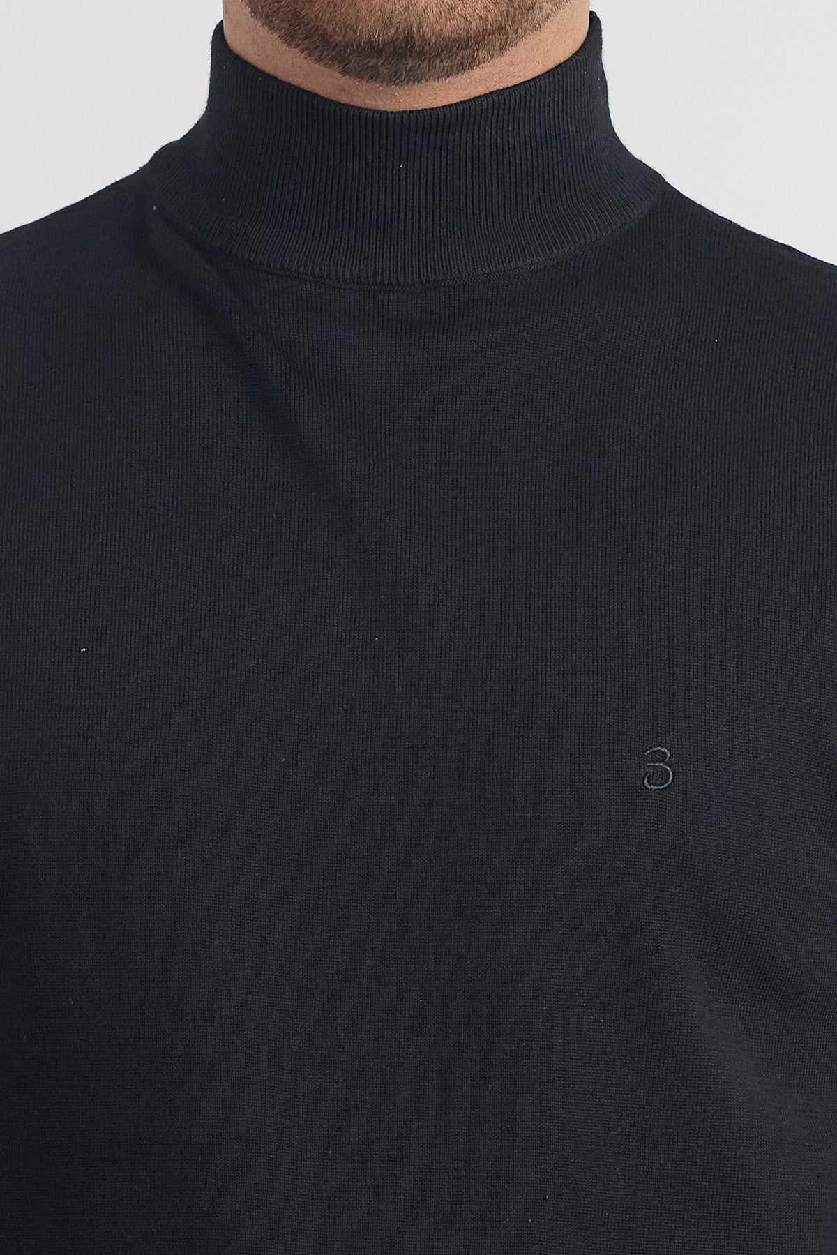 Pullover Lupetto 1/2 Collo Basic 6055 | 2 per €40 | Nero