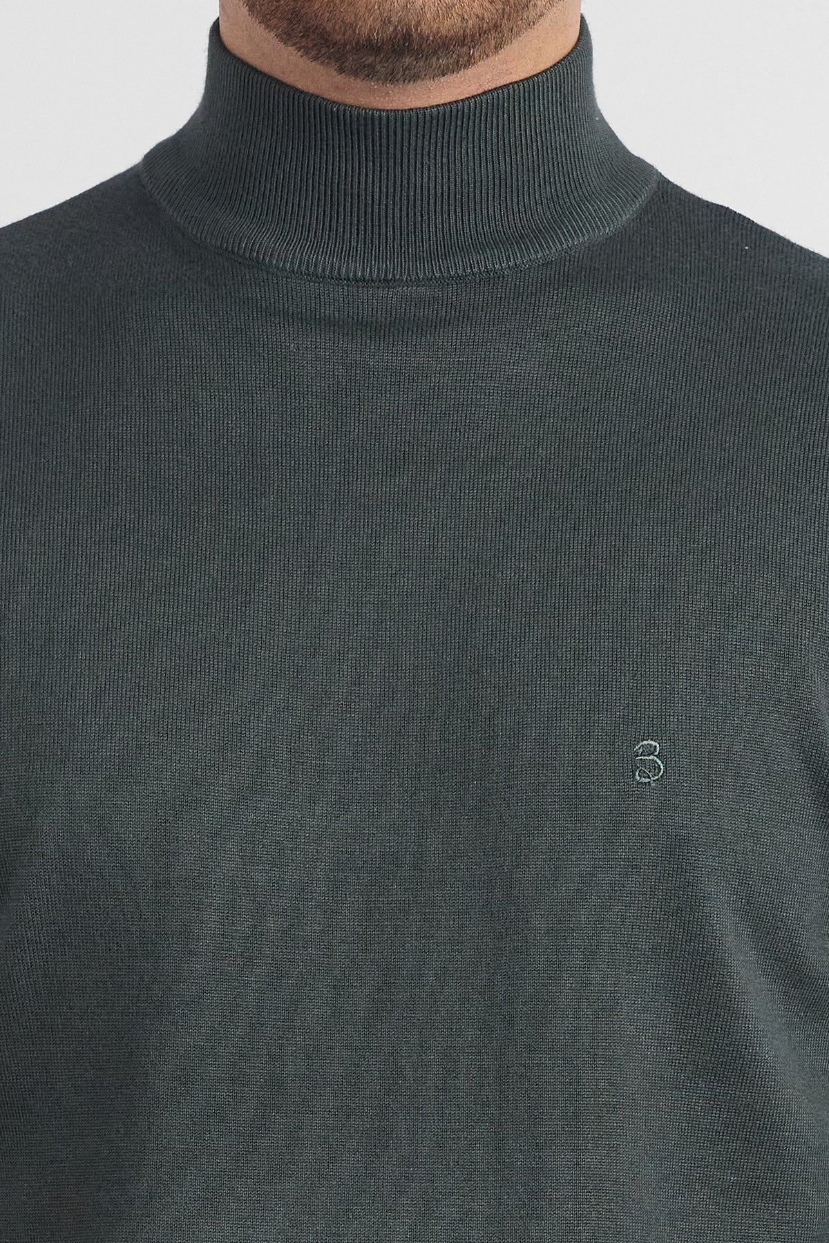 Pullover Lupetto 1/2 Collo Basic 6055 | 2 per €40 | Verde