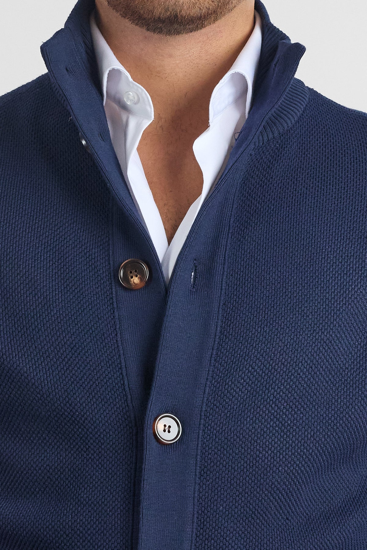 Cardigan Bottoni e Tasche Nido D'Ape 261460 | Blu