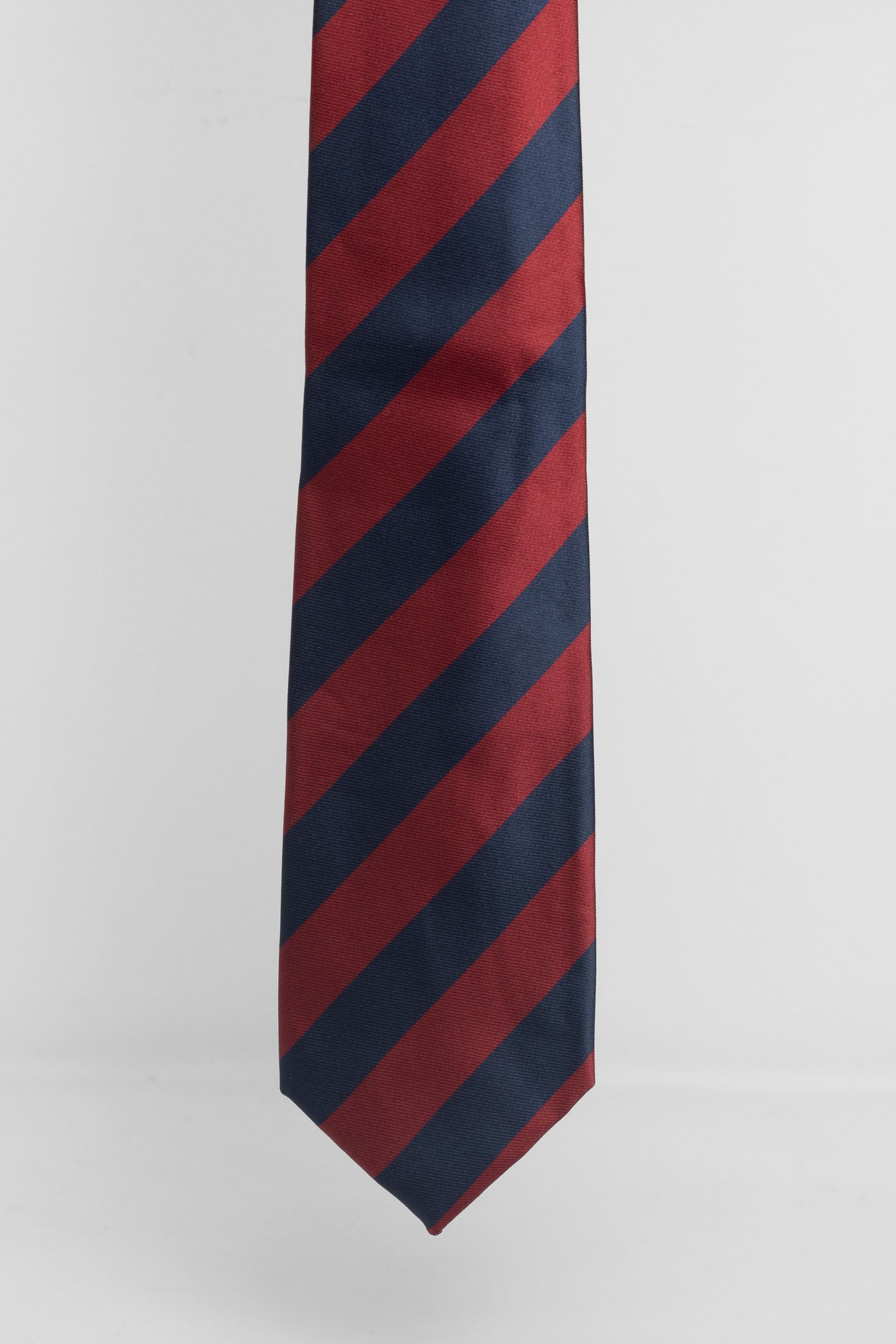 Cravatta Tre Pieghe Regimental Larga Blu e Bordeaux | 2 Per €20