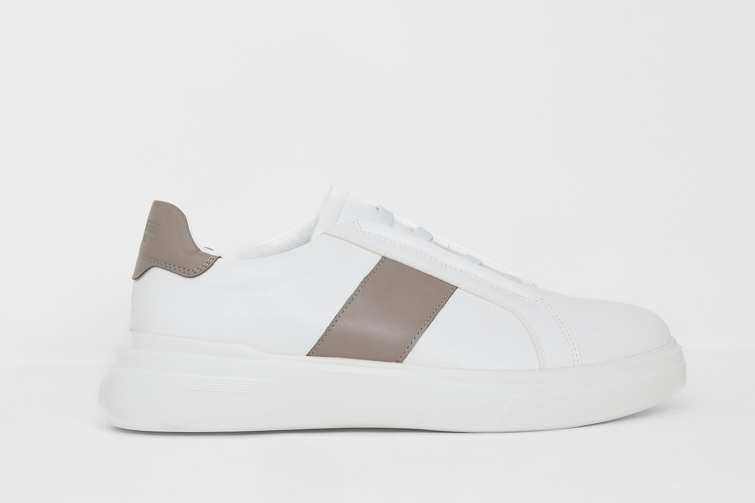 Sneaker Triple Elastic Bicolor Bianca | Kaki