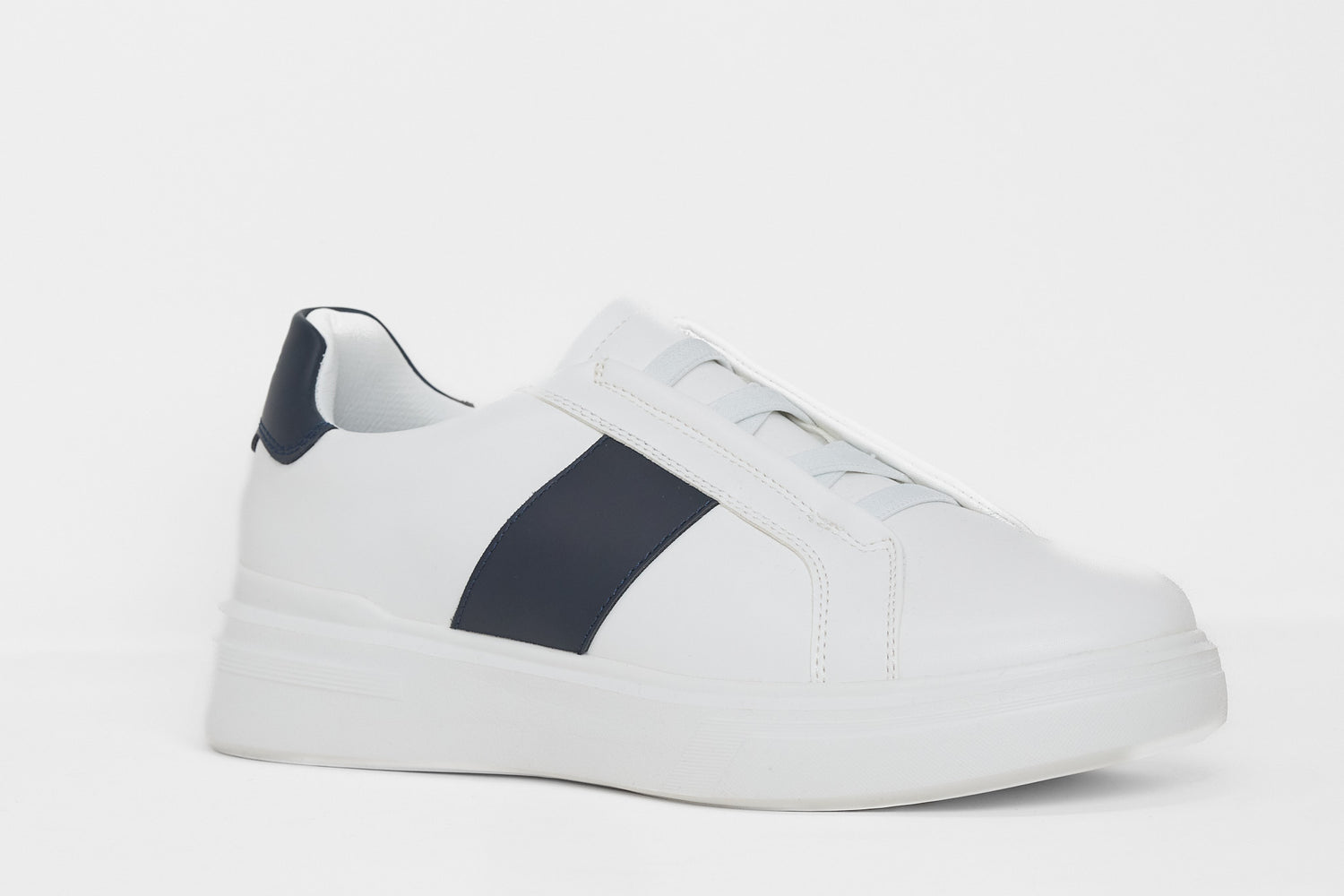 Sneaker Triple Elastic Bicolor Bianca | Blu