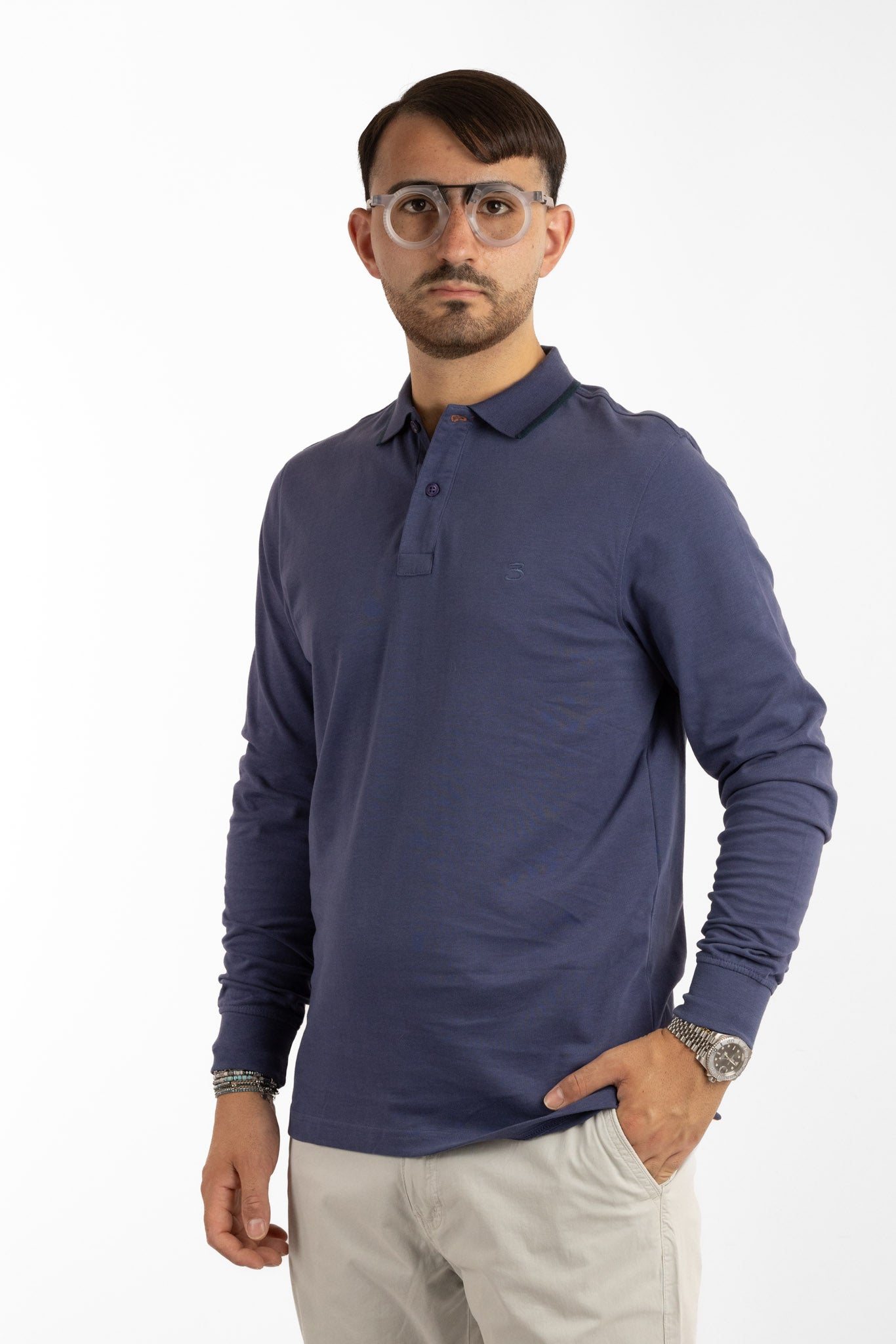 Long-Sleeved Warm Cotton Basic Polo | 2 for €50 | Avion