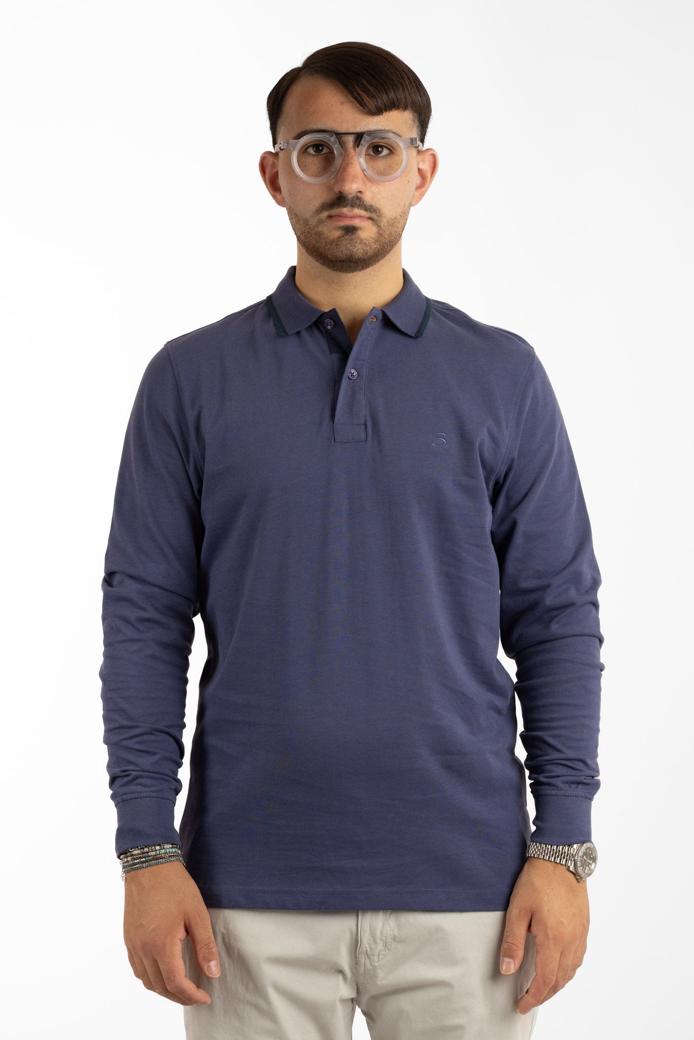 Long-Sleeved Warm Cotton Basic Polo | 2 for €50 | Avion