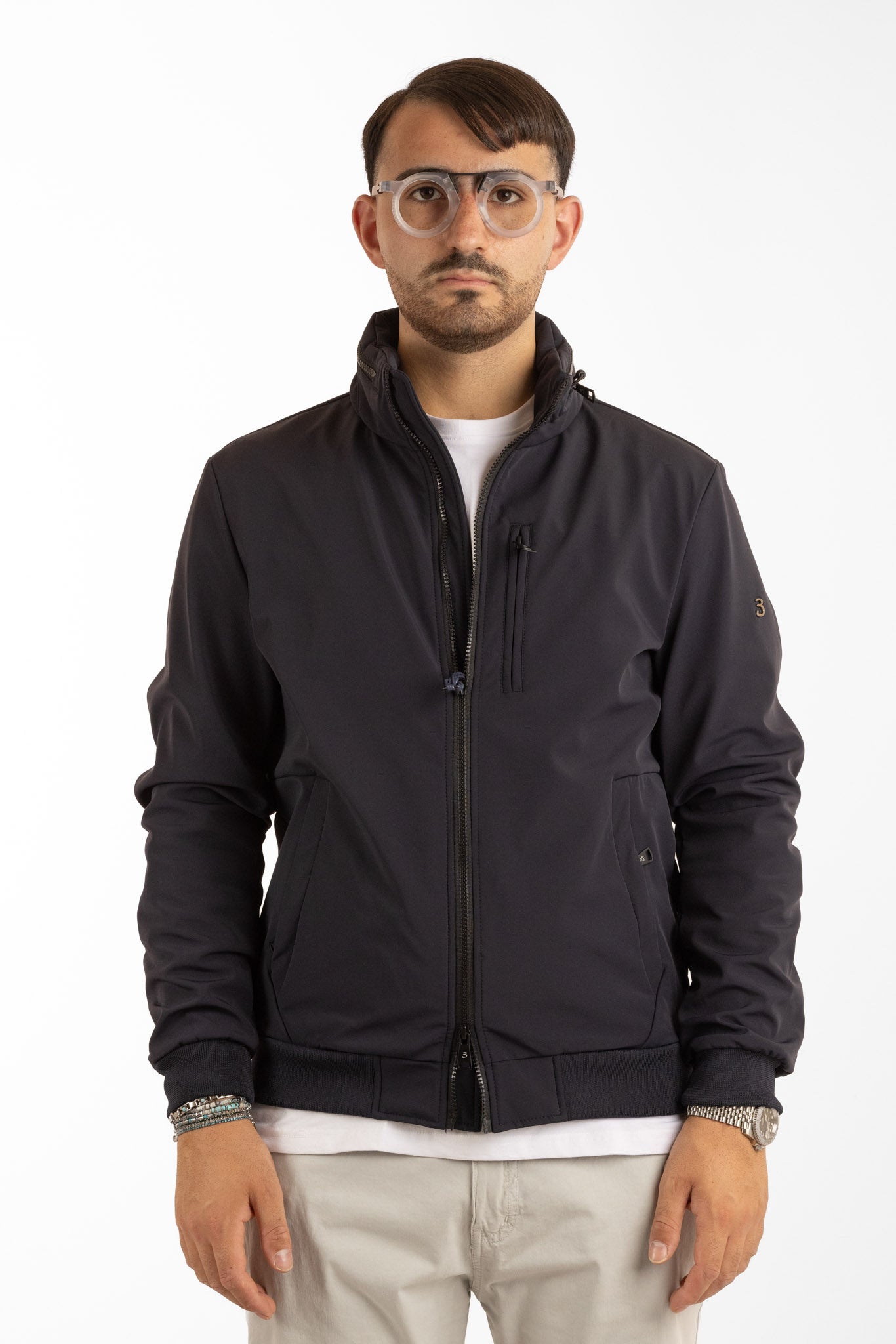 Blouson aviateur Mutino déperlant avec capuche amovible | Bleu