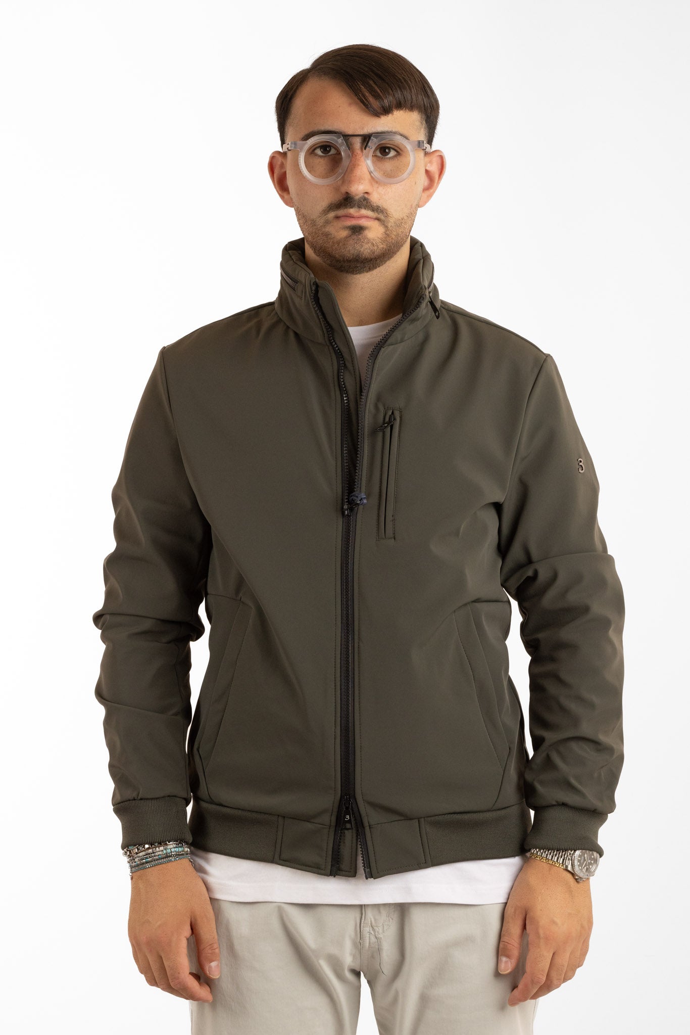 Blouson aviateur déperlant Mutino avec capuche amovible | Vert