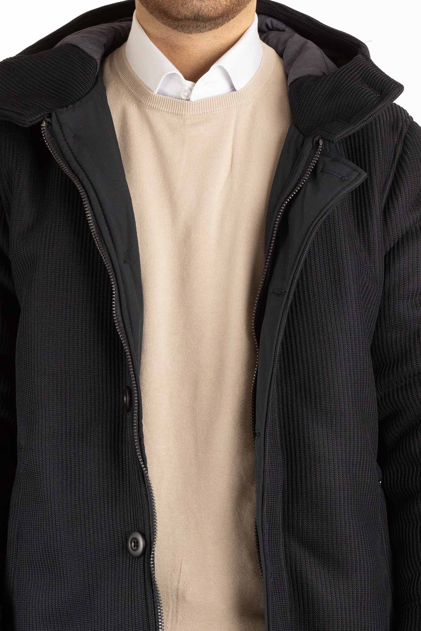 Giaccone Tessuto a Coste Inglese | Blu