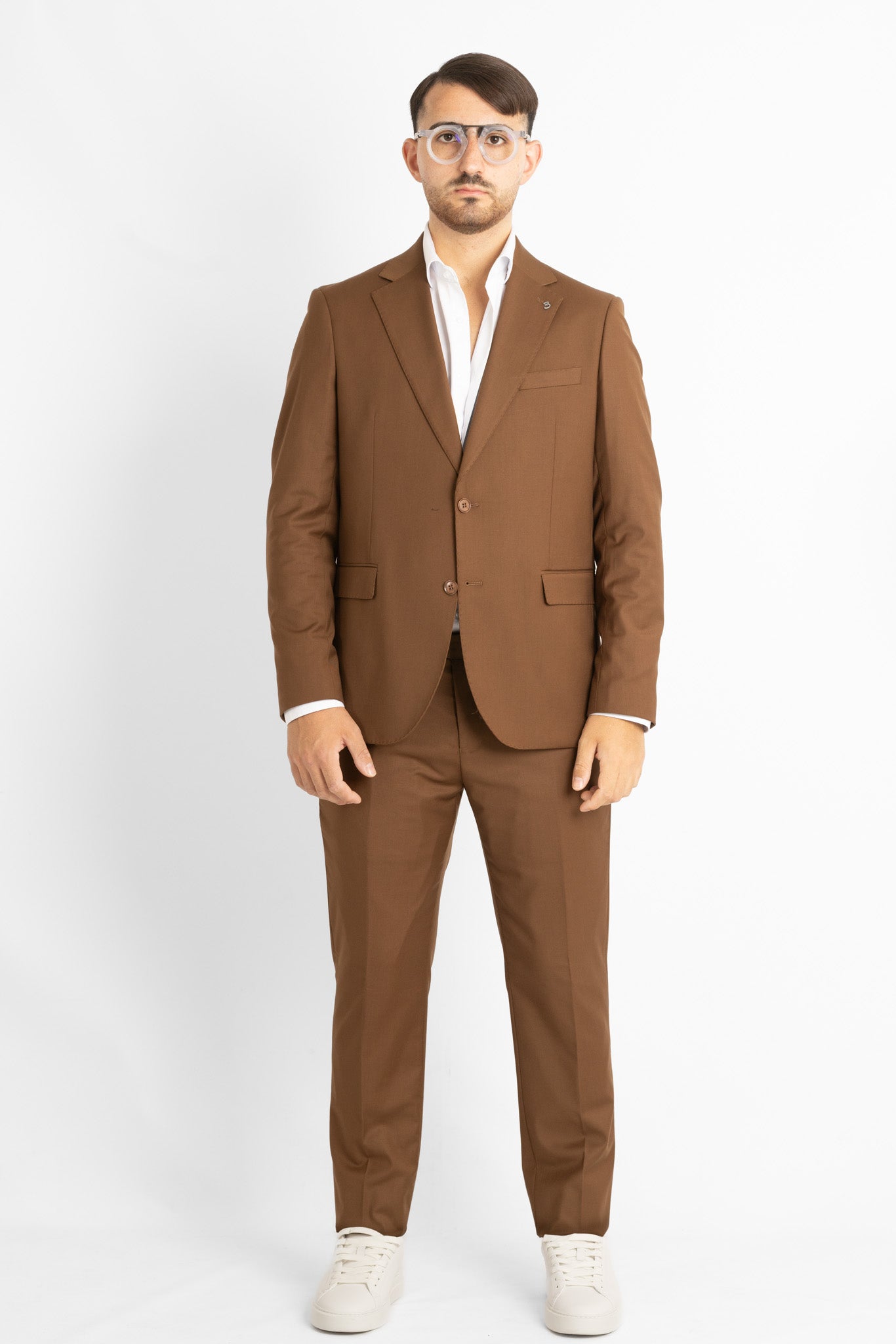 Basic Two Button Dress | Tobacco