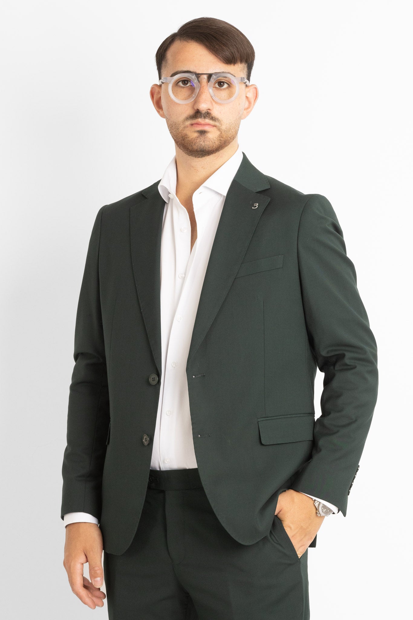 Basic Two-Button Dress | Green