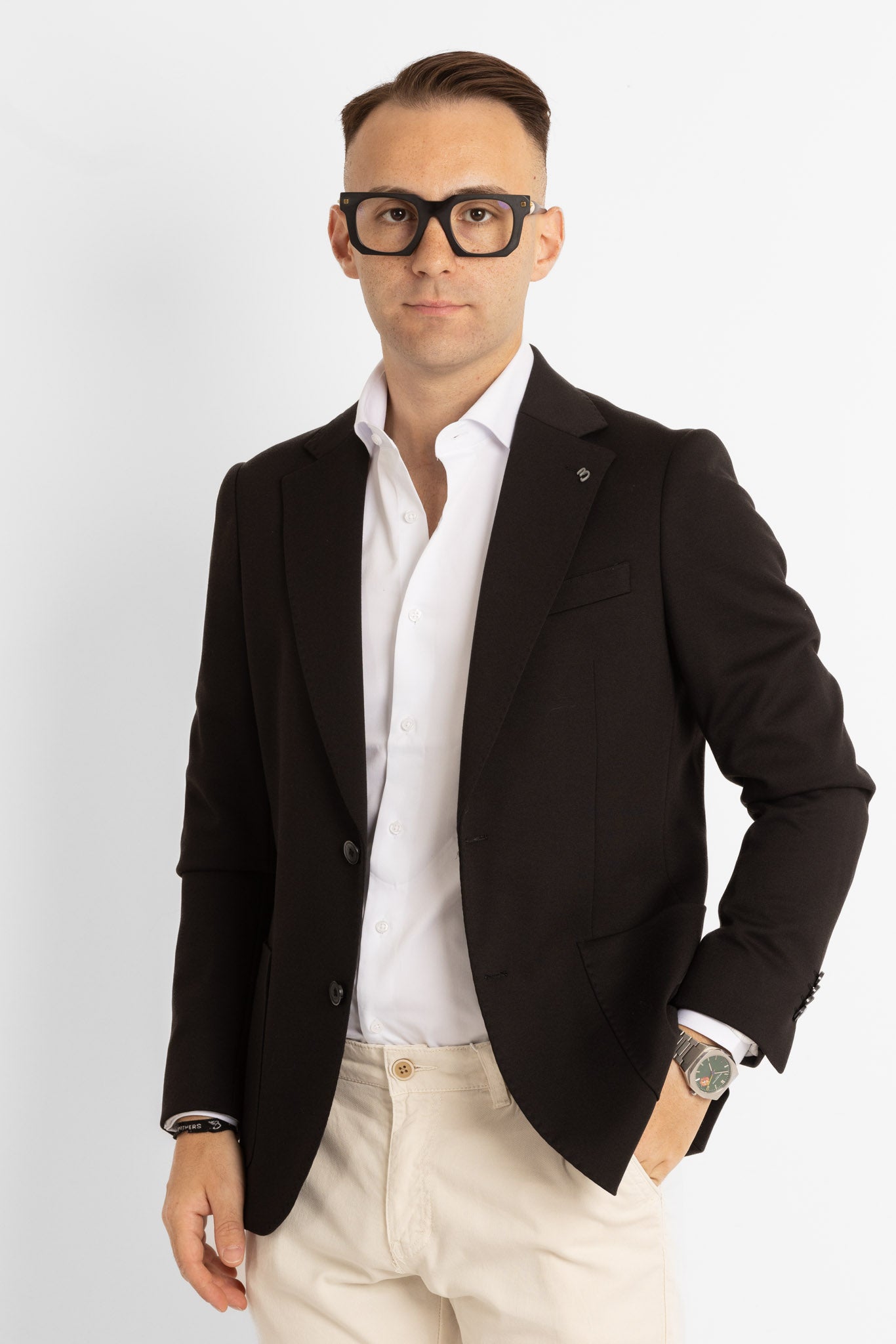 Giacca Basic in Jersey Elasticizzata | Nera