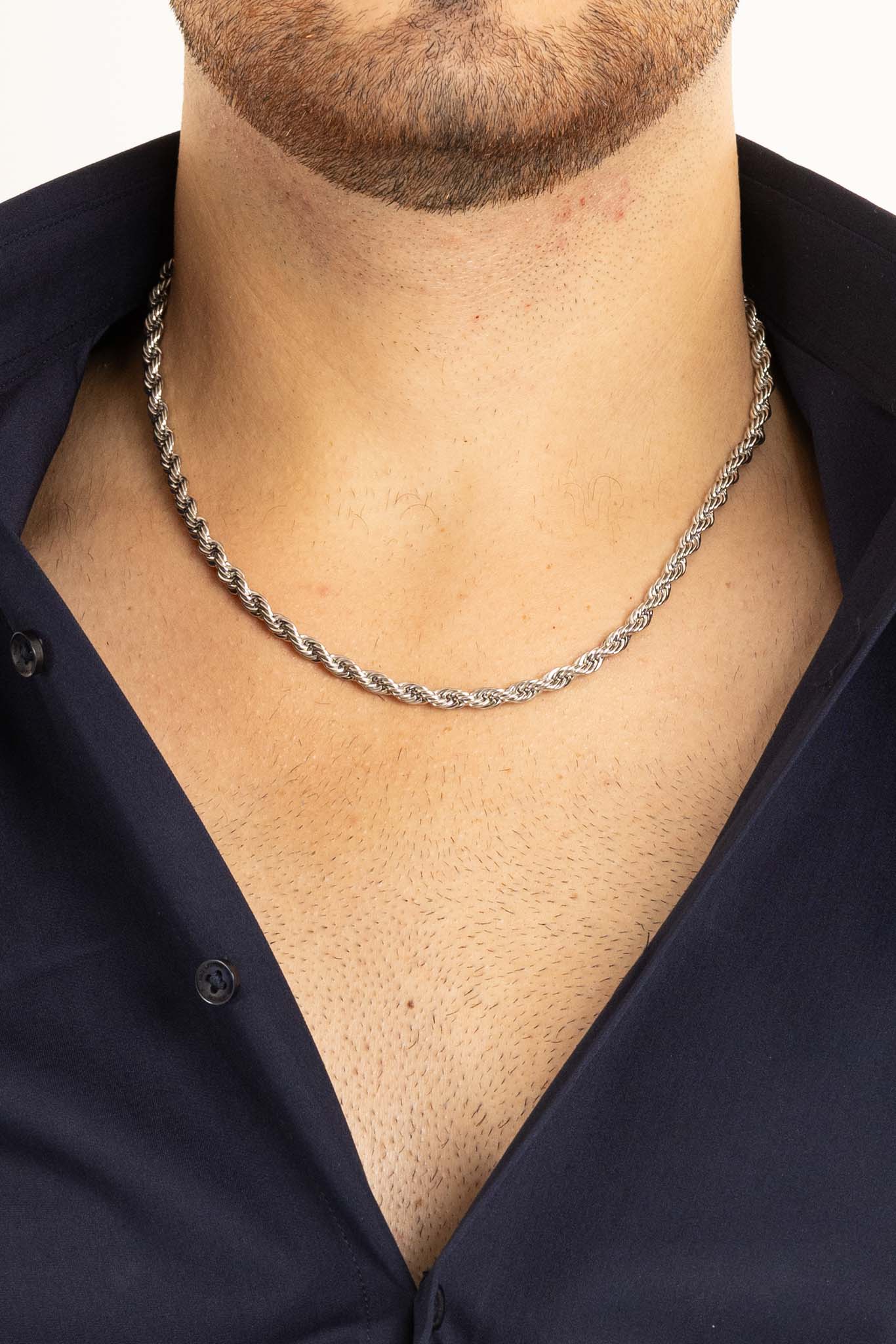 Collier à chaîne corde | Argent