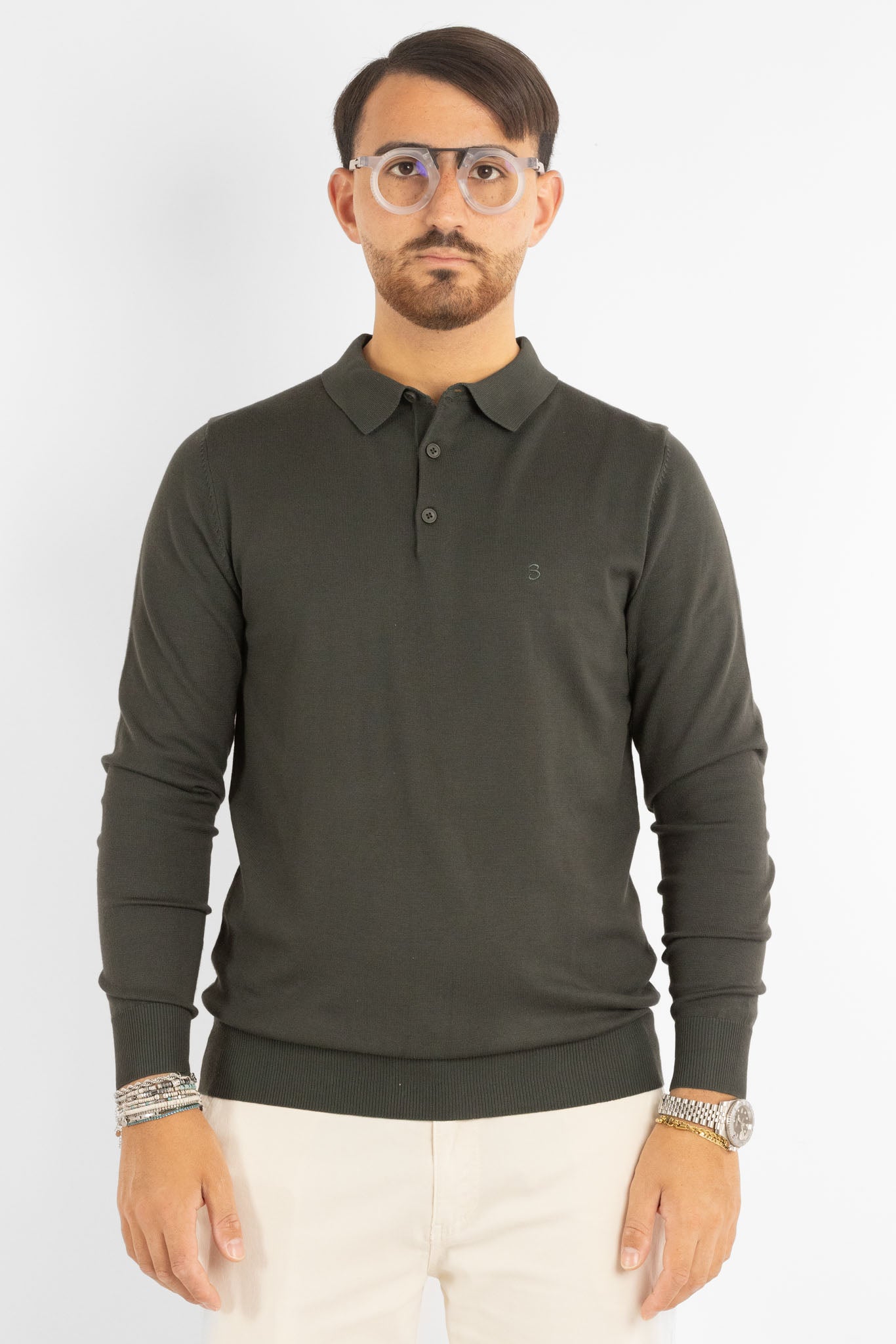 Pullover Modello Polo | 2 per €40 | Verde