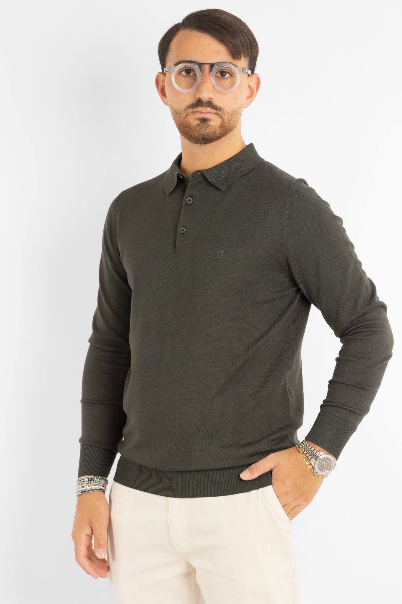 Pullover Modello Polo | 2 per €40 | Verde
