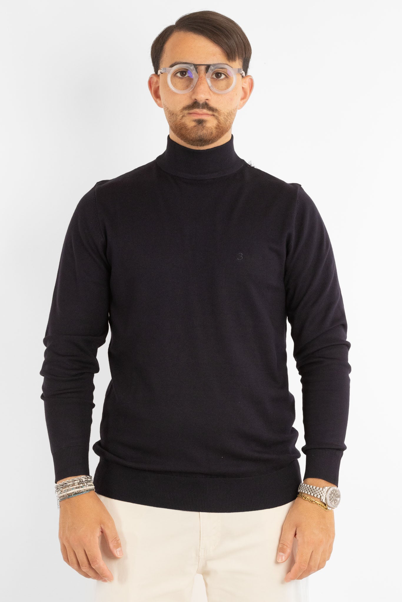 Pullover Lupetto Basic Slim | 2 per €40 | Blu