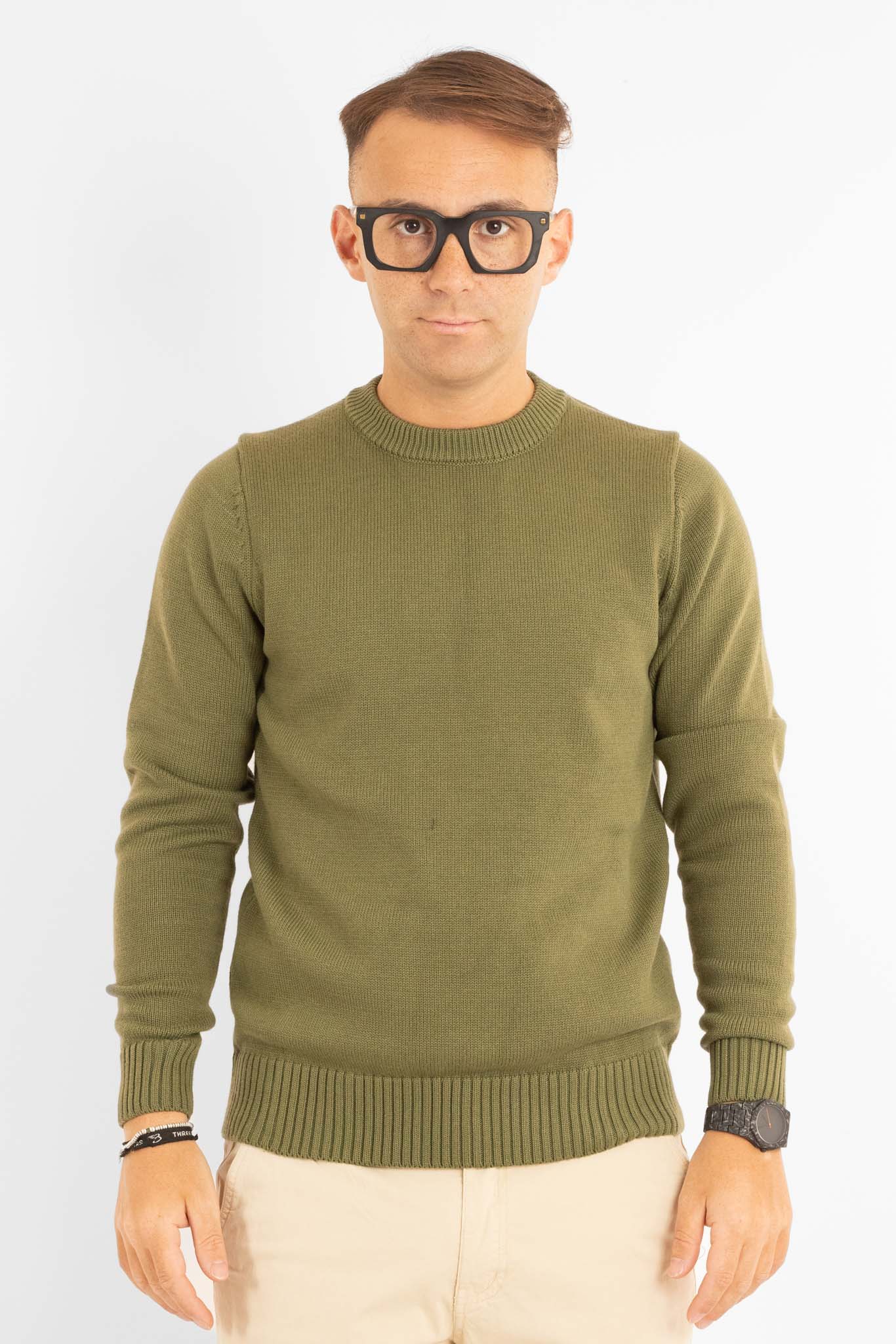 Soft Crewneck Sweater 31154 | 2 for €50 | Green