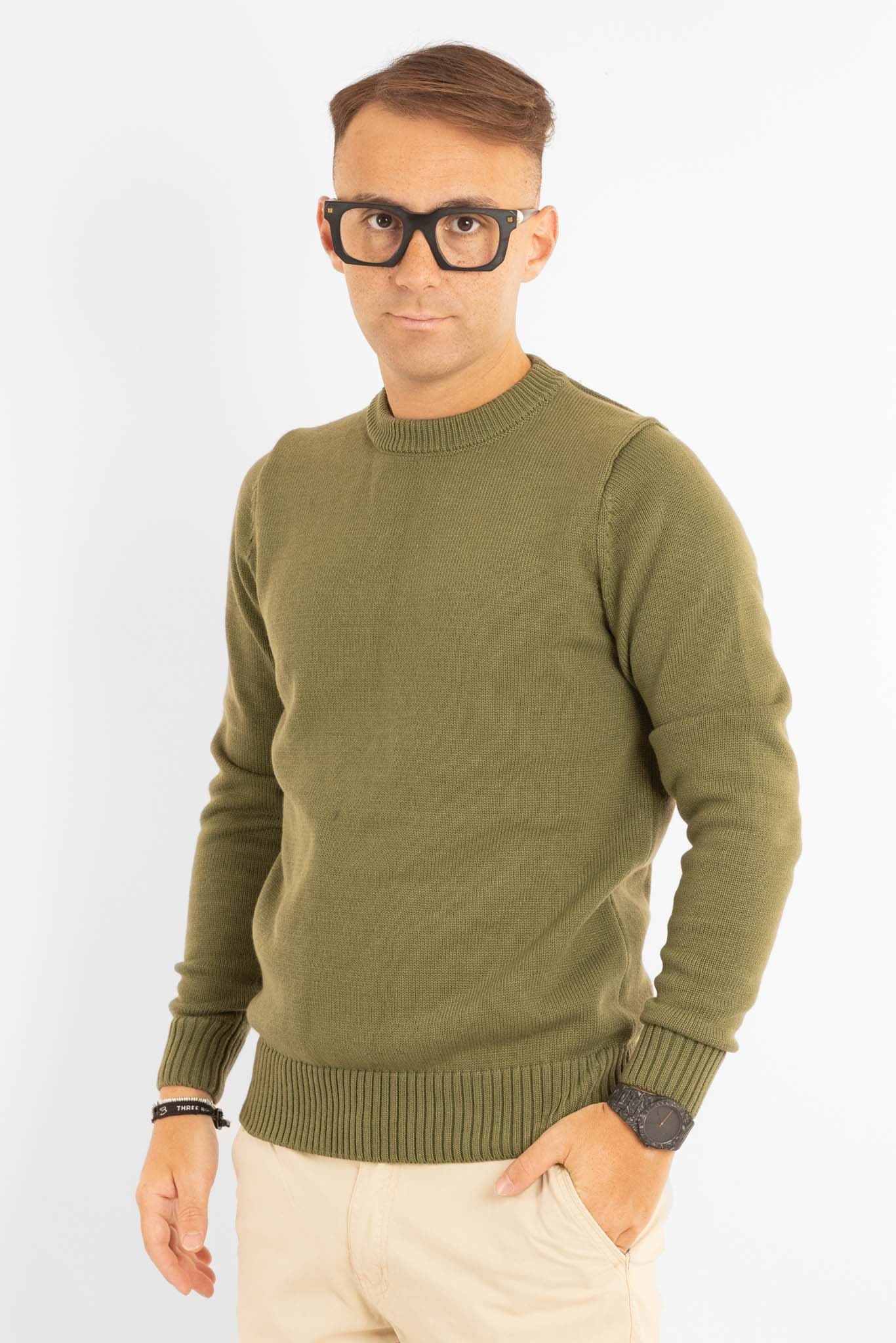 Soft Crewneck Sweater 31154 | 2 for €50 | Green