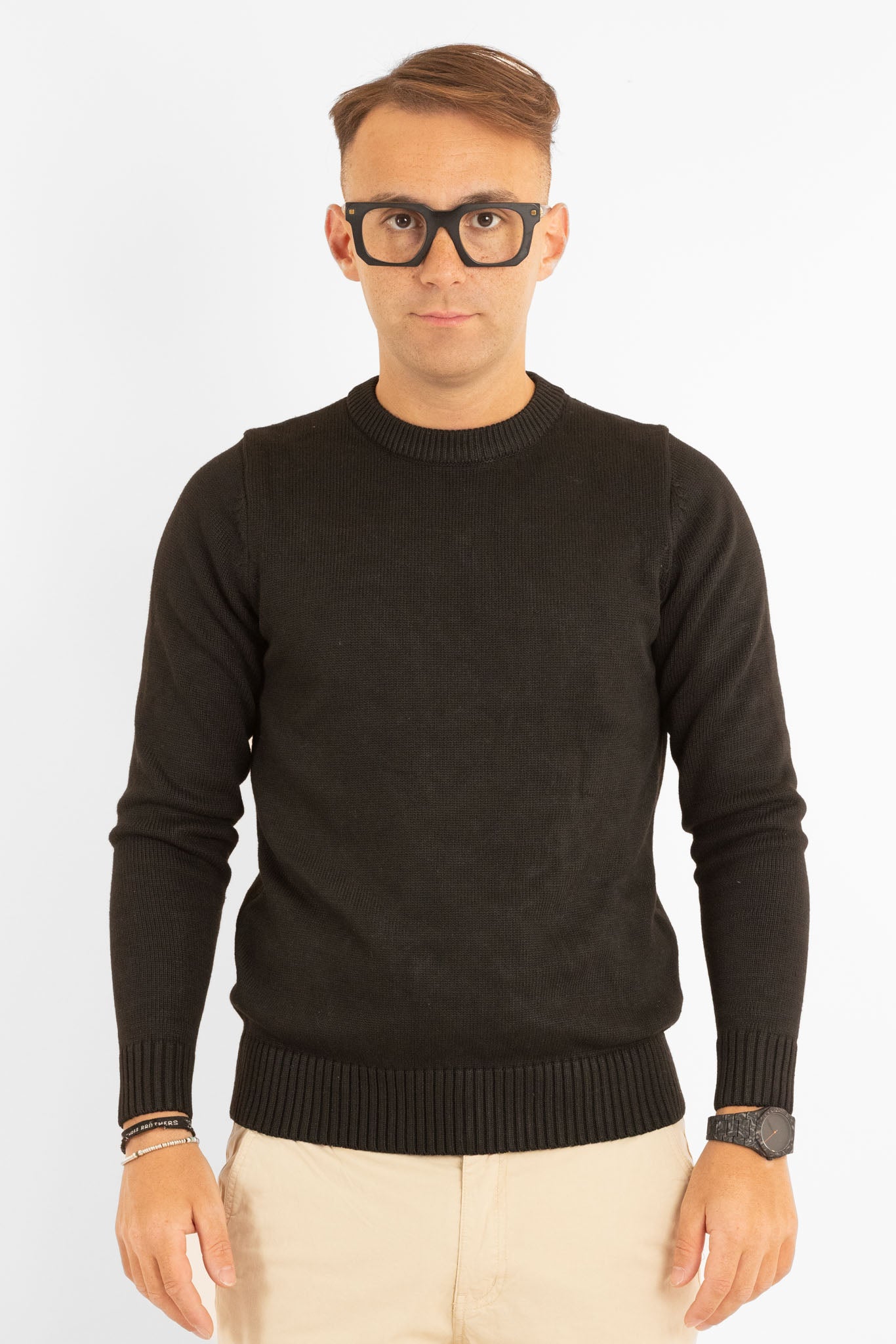 Soft Crewneck Sweater 31154 | 2 for €50 | Black