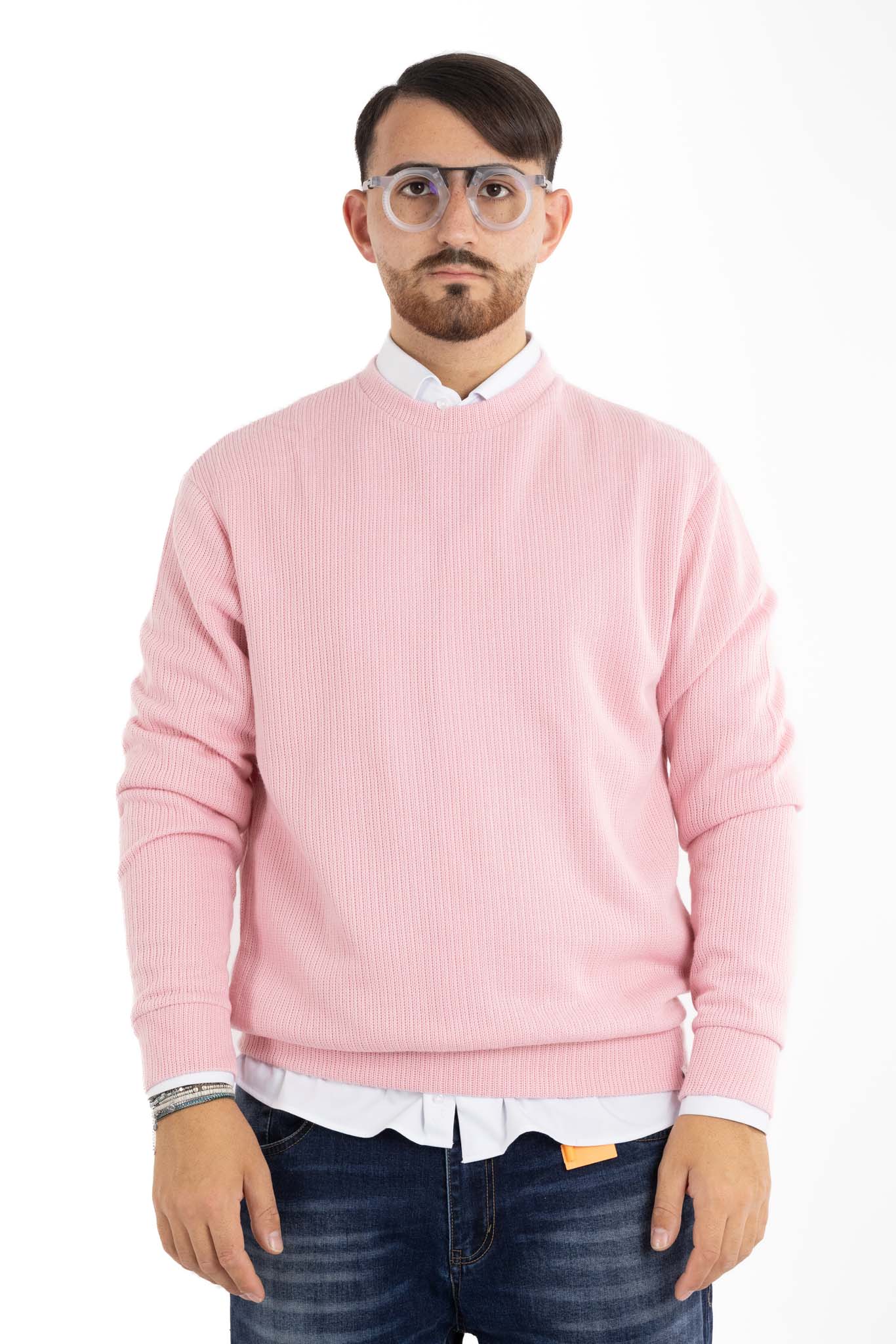 Pullover Della Nonna a Coste Girocollo 104 | 2 per €40 | Rosa