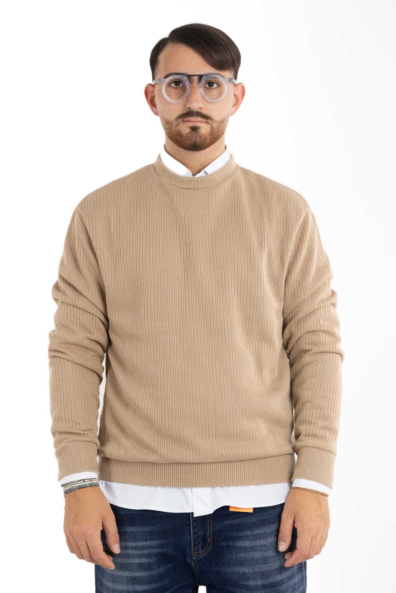 Pullover Della Nonna a Coste Girocollo 104 | 2 per €40 | Cammello