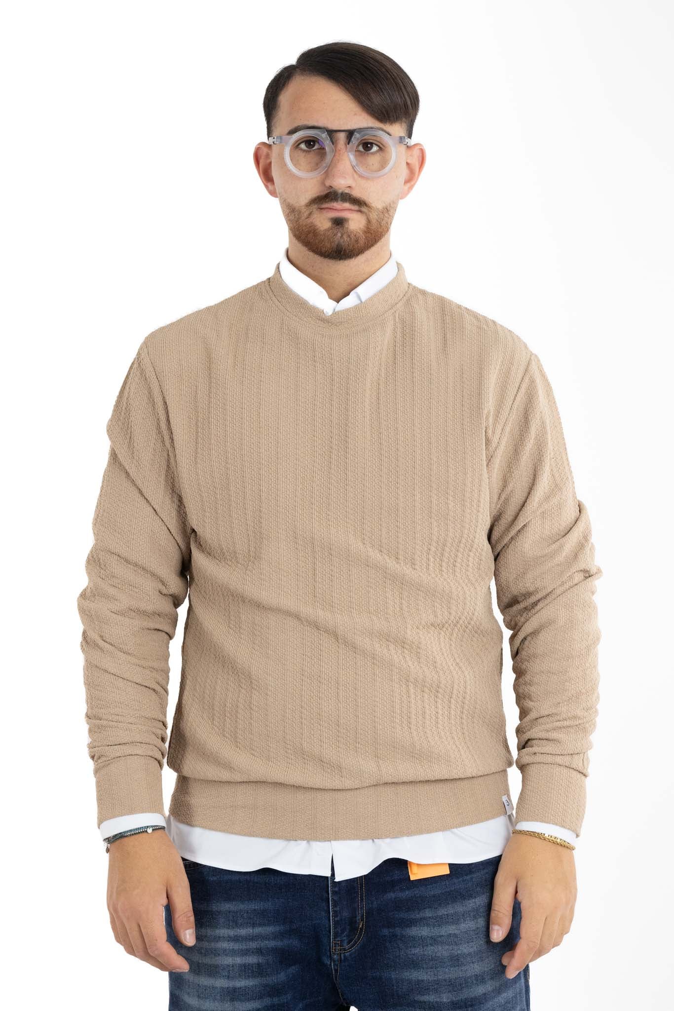 Pullover Girocollo Lavorato 106 | 2 per €40 | Beige