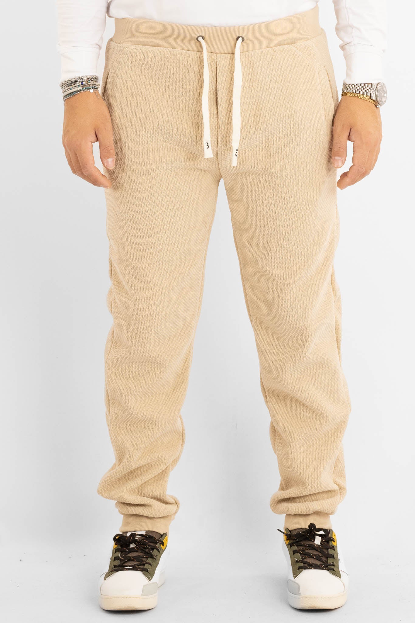Pantalone di Tuta Ciniglia Basic | Kaki