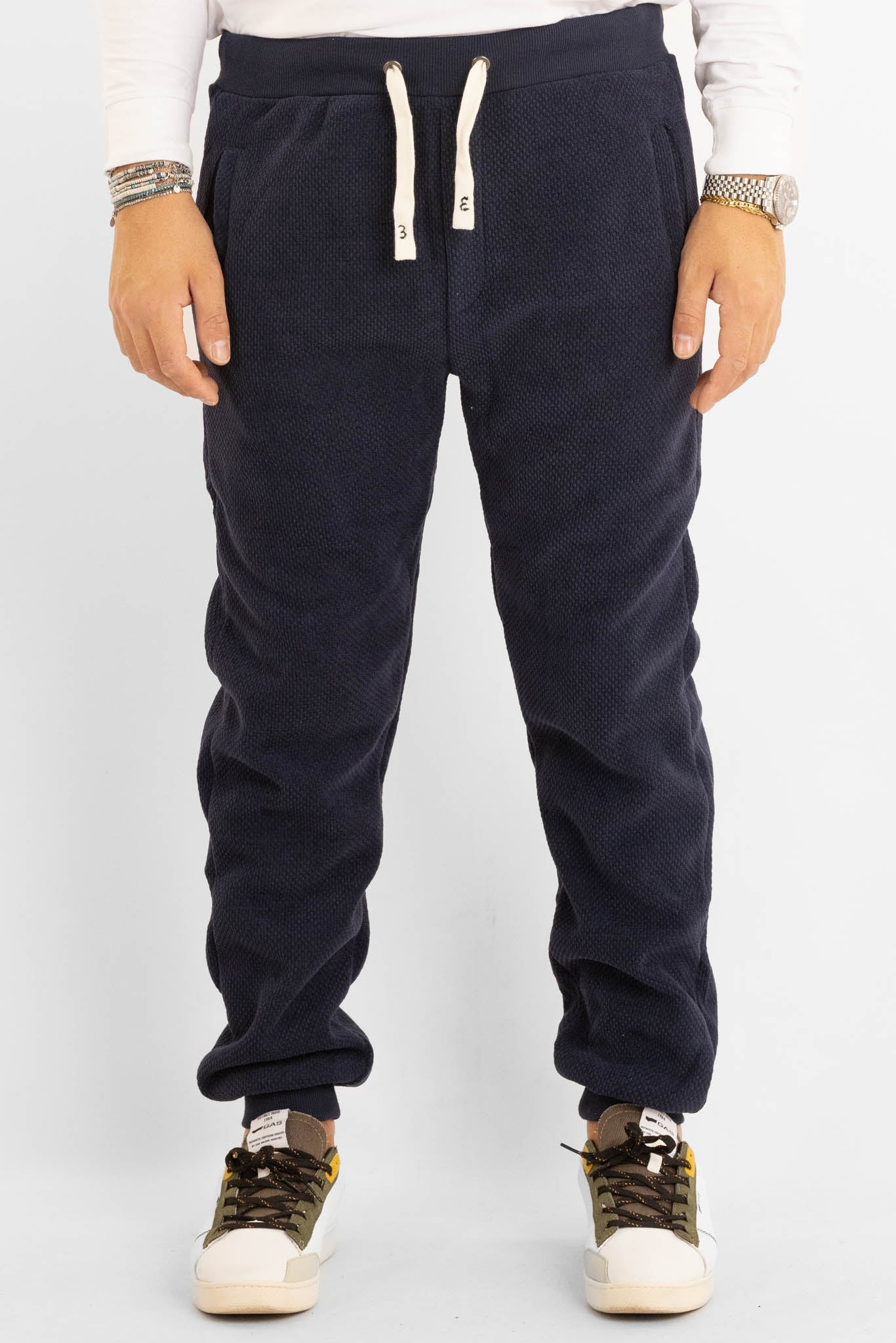 Pantalone di Tuta Ciniglia Basic | Blu