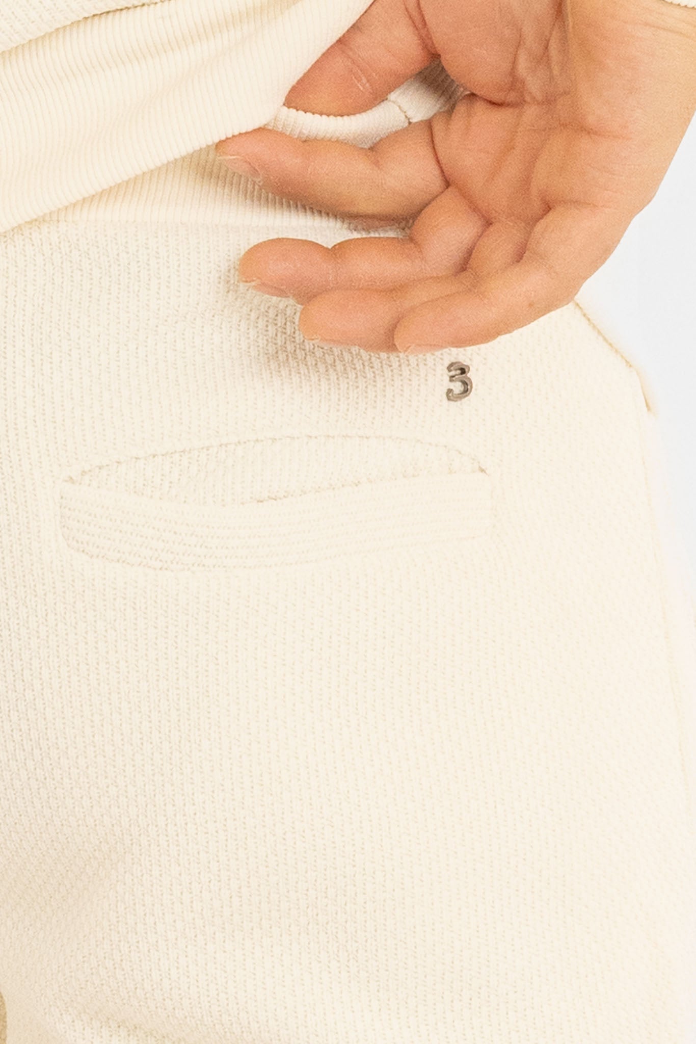 Pantalone di Tuta Ciniglia Cargo | Crema