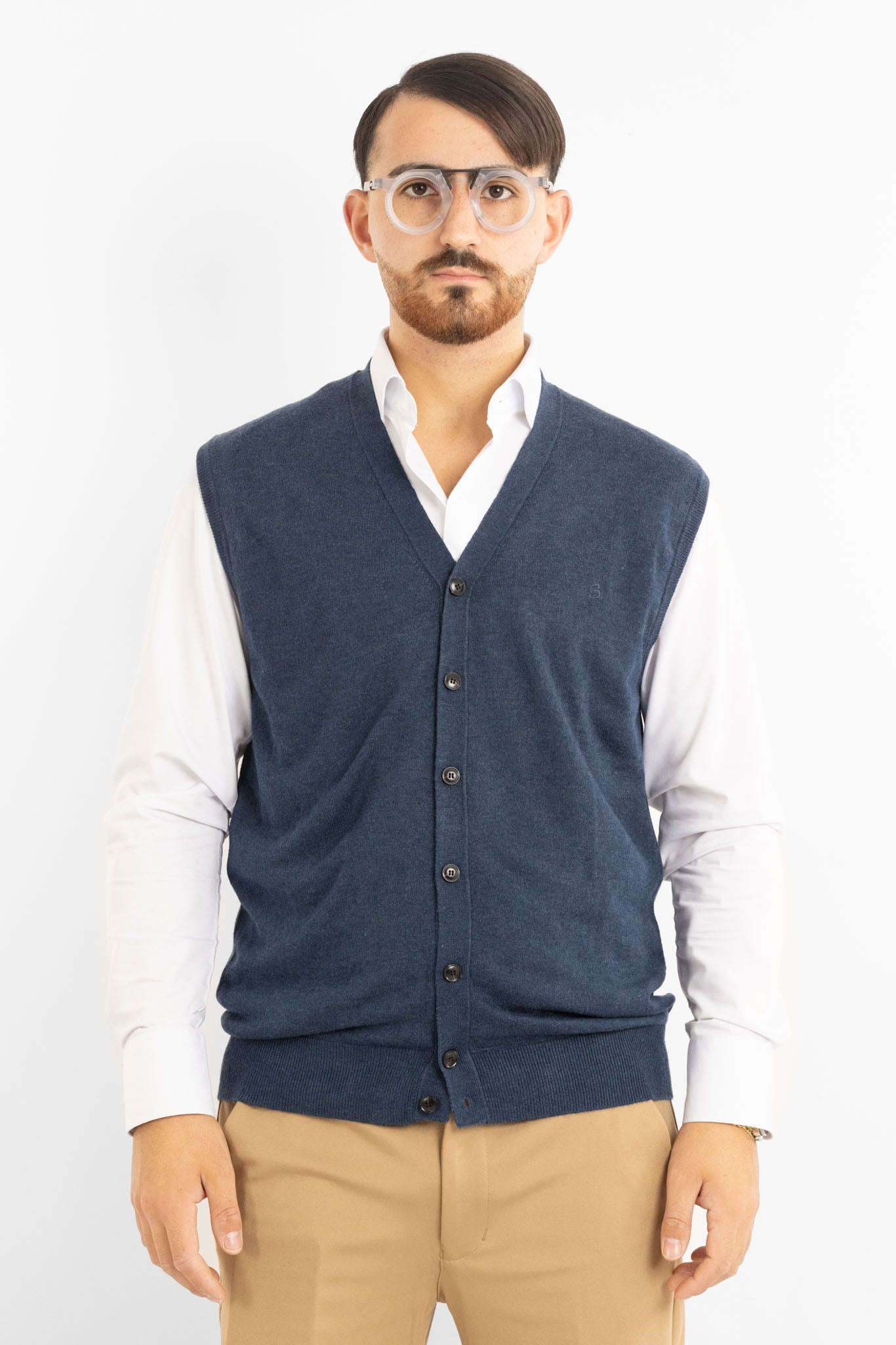 850 Wool Blend V-Neck Button-Up Cardigan Vest | 2 for €50 | Avion
