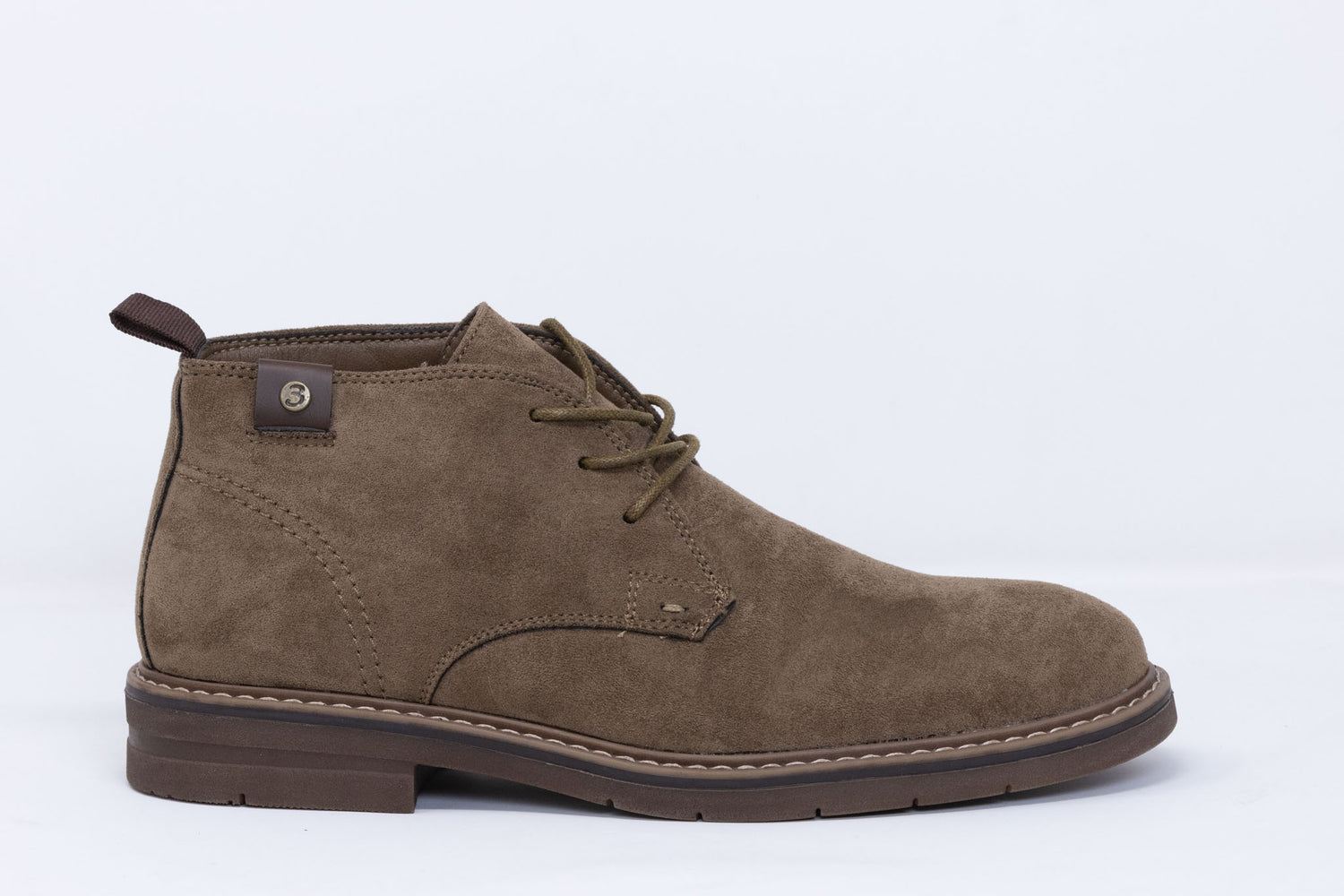 Suede-Effect Ankle Boots 108 | Coffee