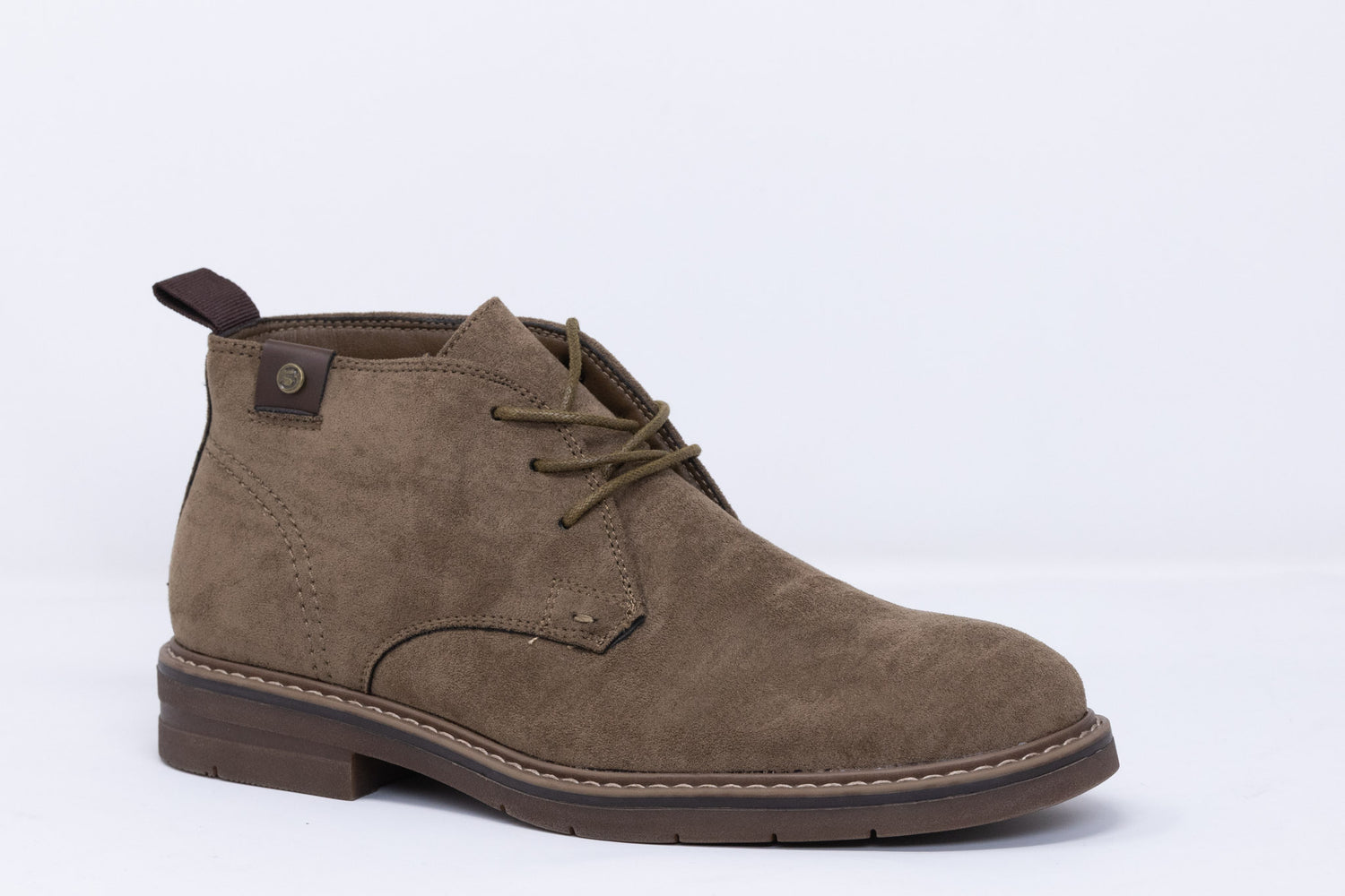 Suede-Effect Ankle Boots 108 | Coffee