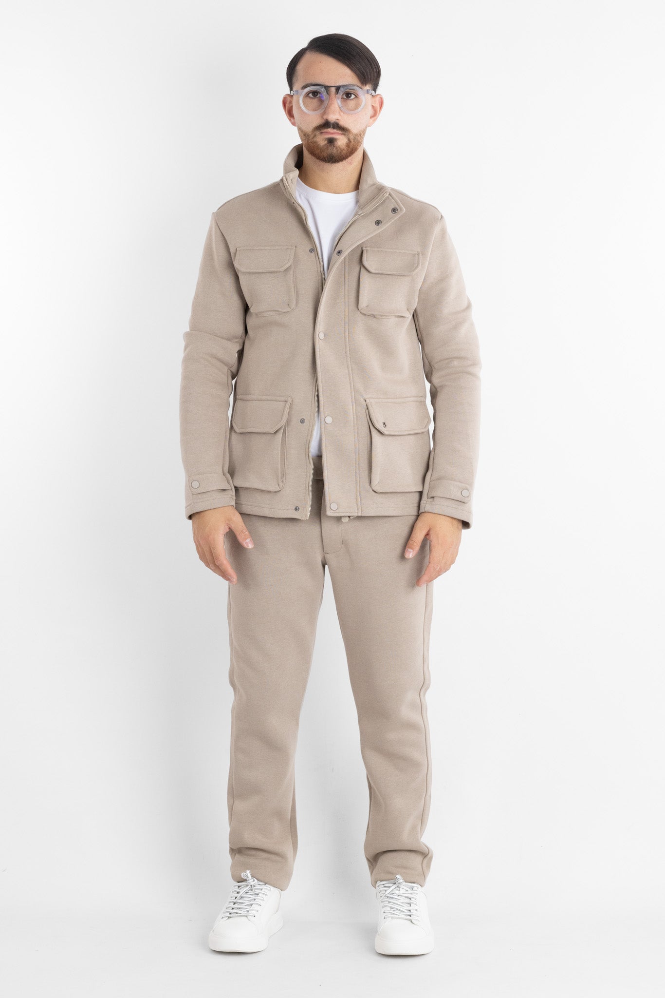 6701 Heavyweight Jersey Safari Jacket | 2 for €60 | Sand