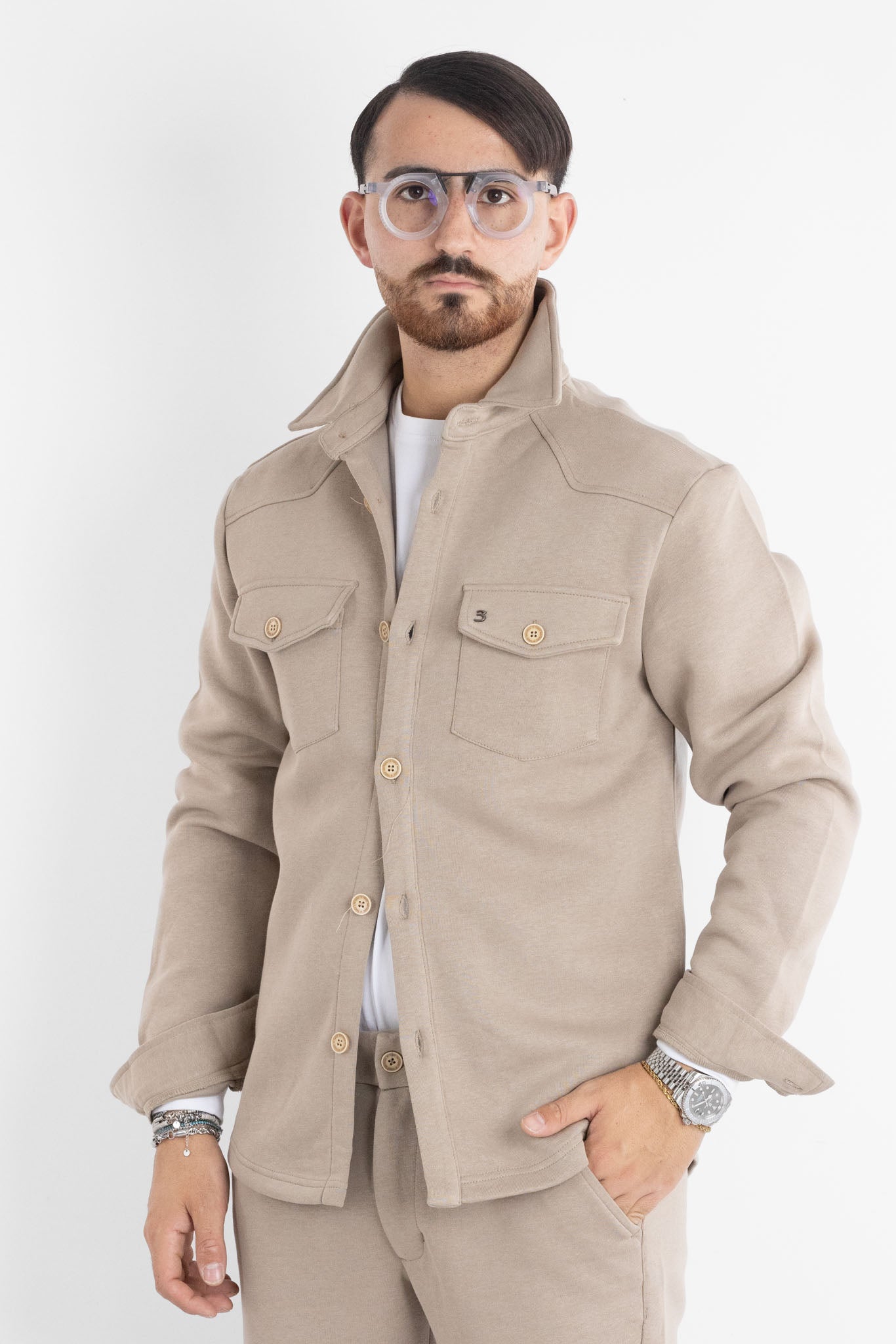 6702 Heavyweight Jersey Jacket | 2 for €60 | Sand