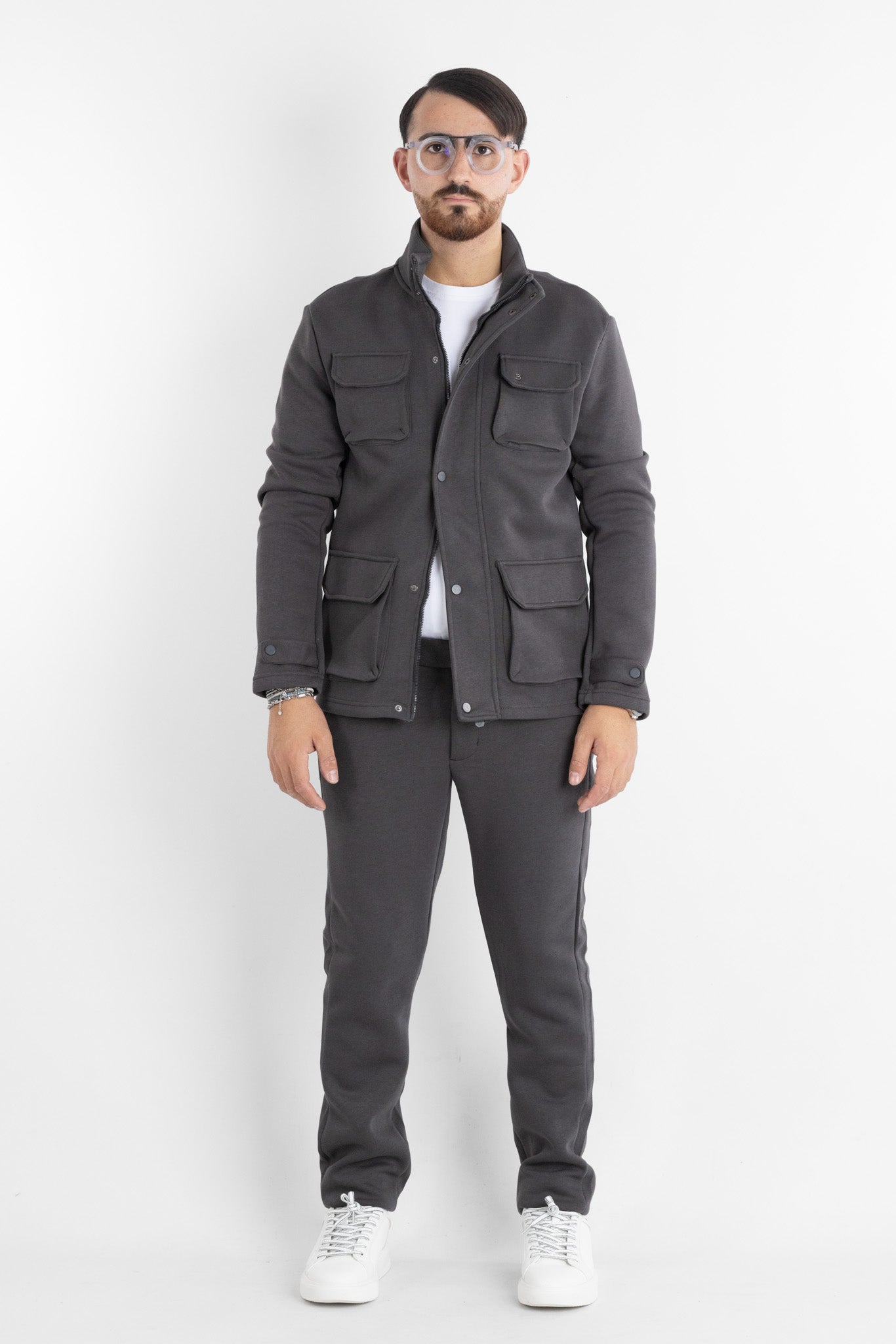 6701 Heavyweight Jersey Safari Jacket | 2 for €60 | Grey