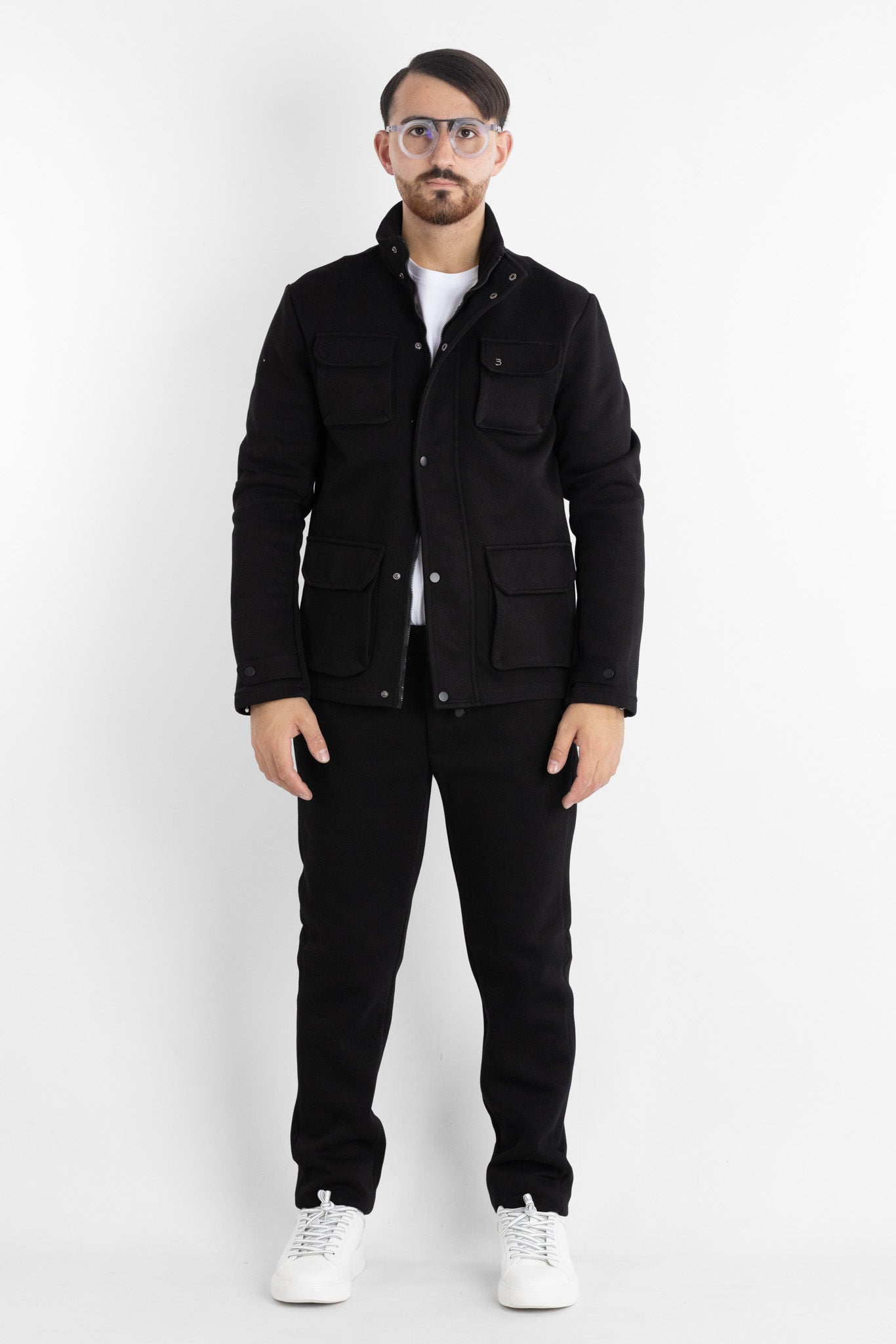 6701 Heavyweight Jersey Safari Jacket | 2 for €60 | Black
