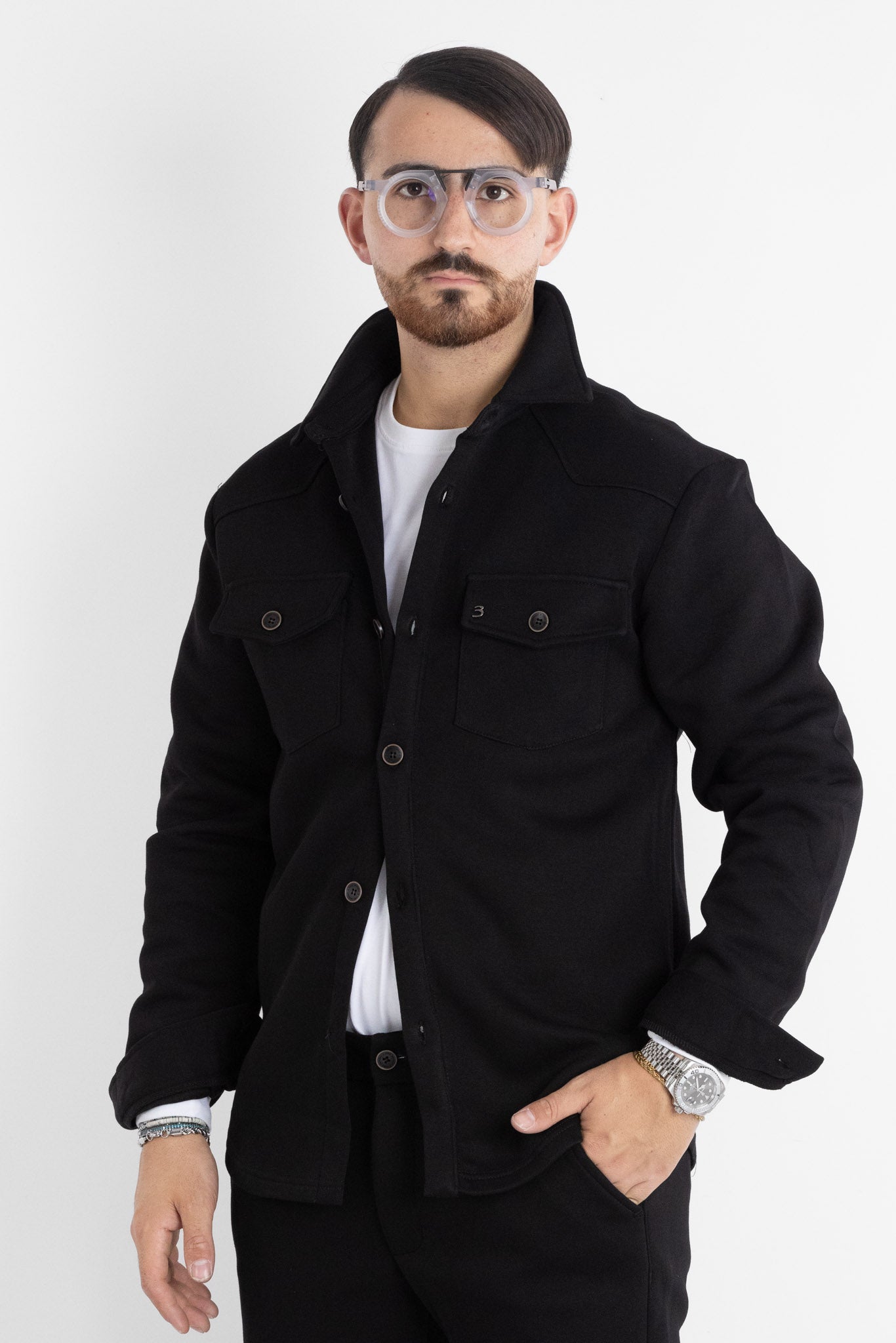 6702 Heavyweight Jersey Jacket | 2 for €60 | Black