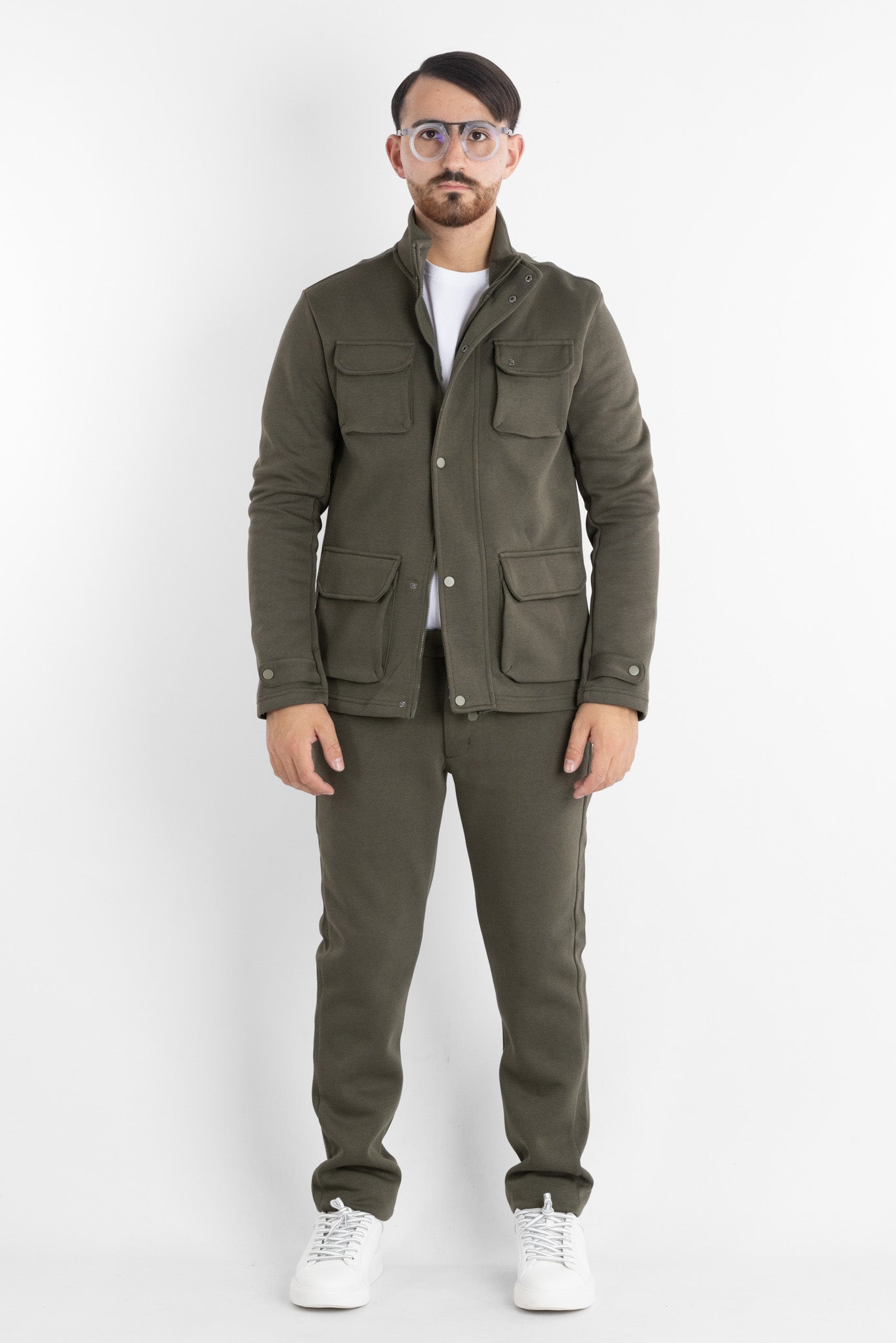 6701 Heavyweight Jersey Safari Jacket | 2 for €60 | Military Green