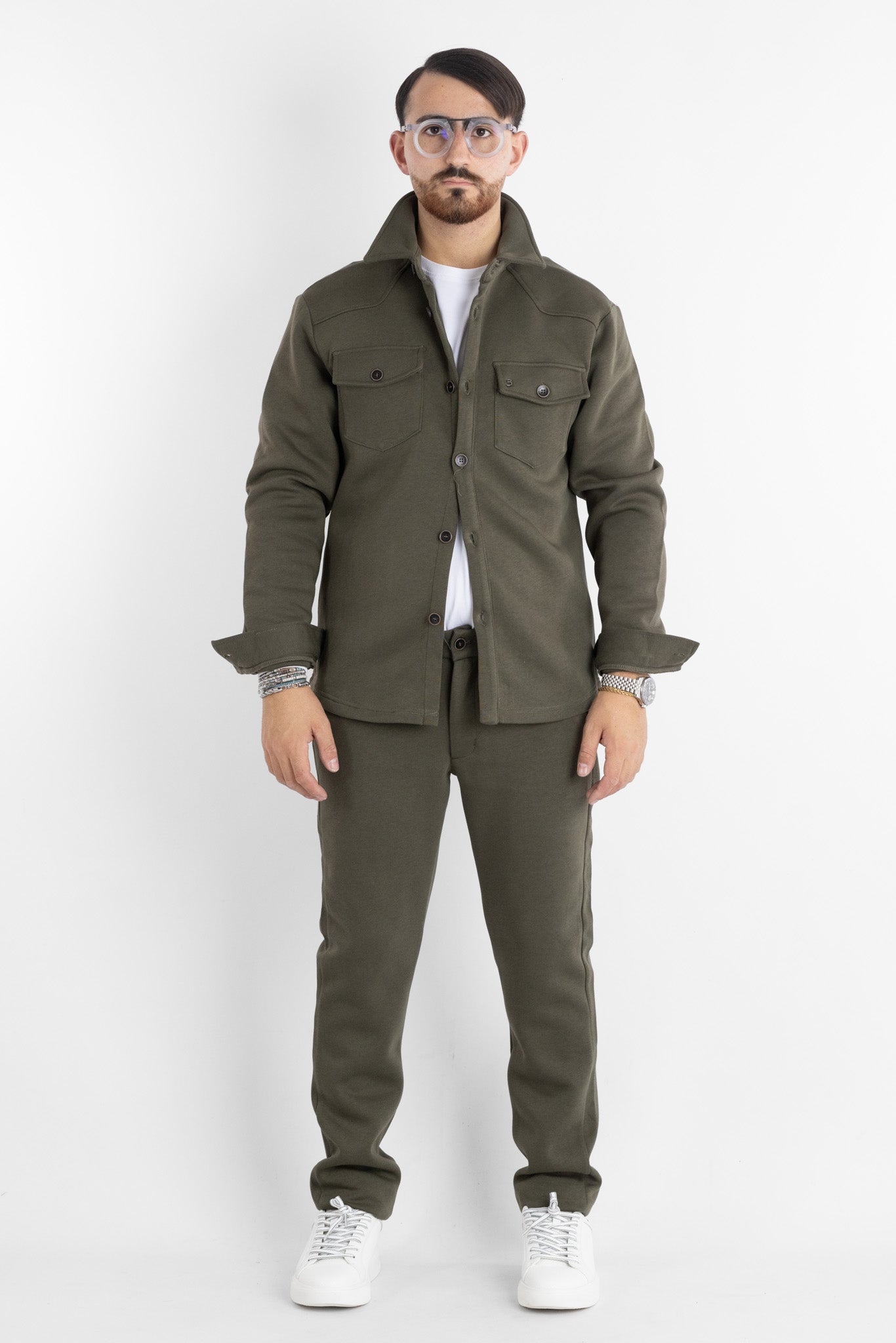 6702 Heavyweight Jersey Jacket | 2 for €60 | Military Green