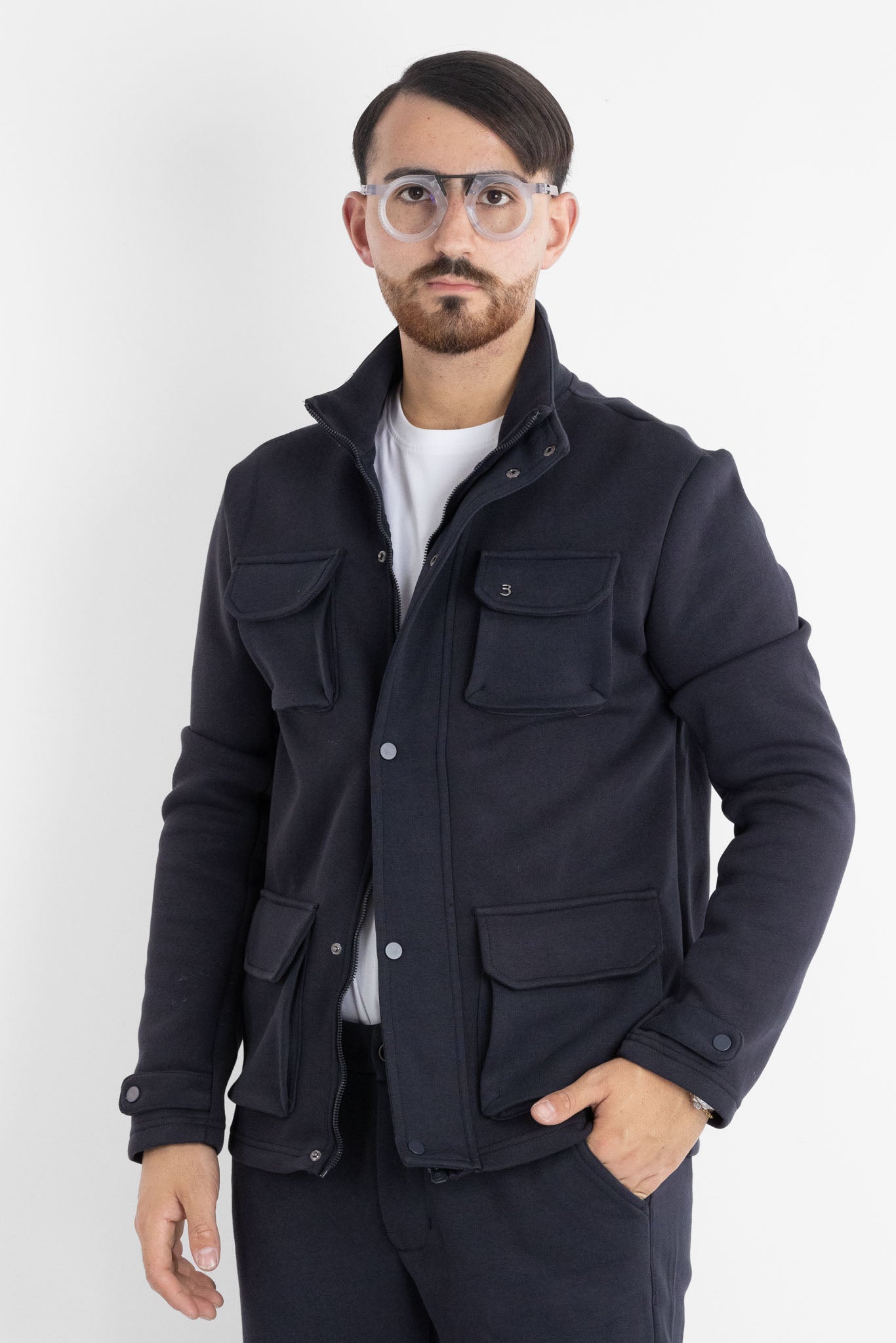 6701 Heavyweight Jersey Safari Jacket | 2 for €60 | Blue