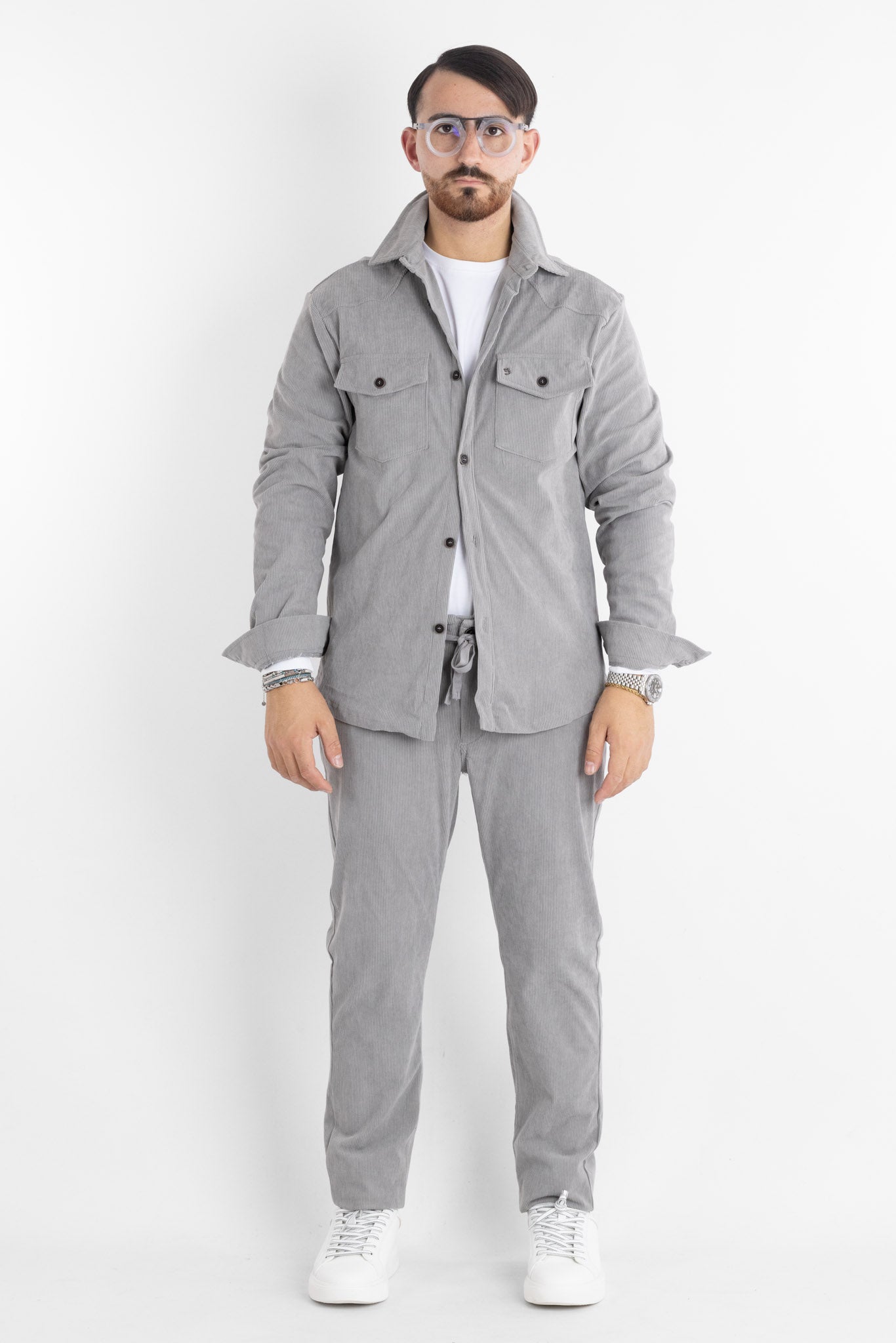 Velvet Shirt 330 | 2 for €50 | Grey