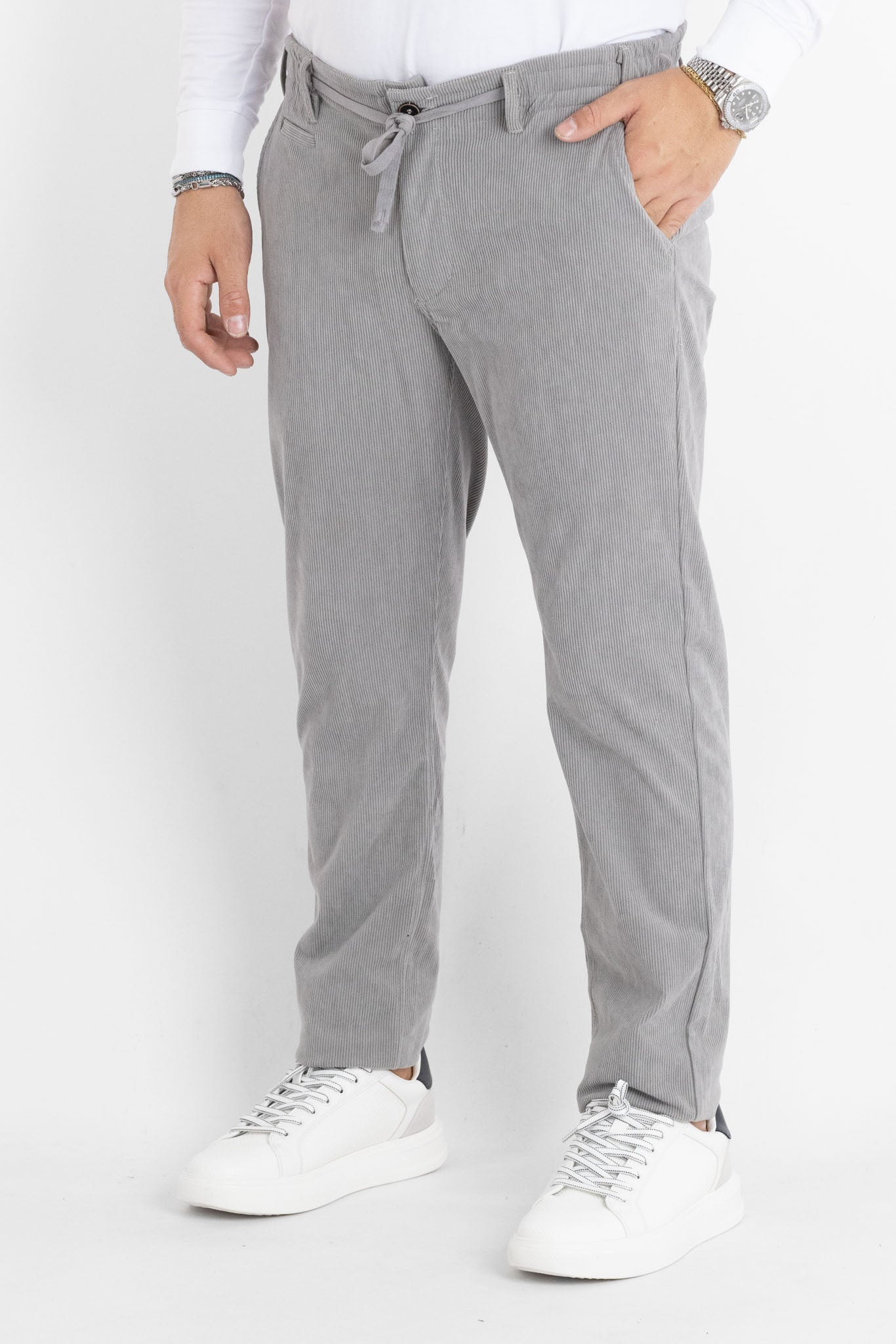 Slim Corduroy Trousers 331 | 2 for €50 | Grey