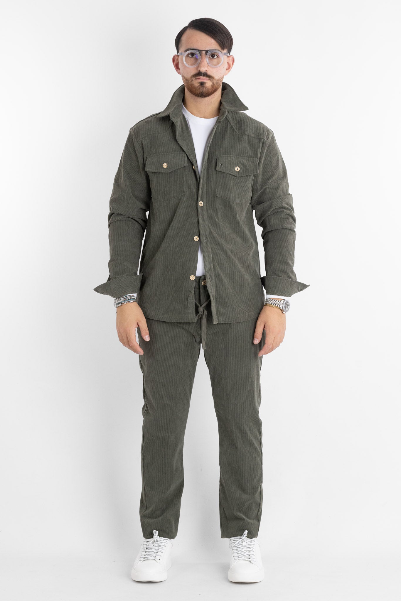 Velvet Shirt 330 | 2 for €50 | Green