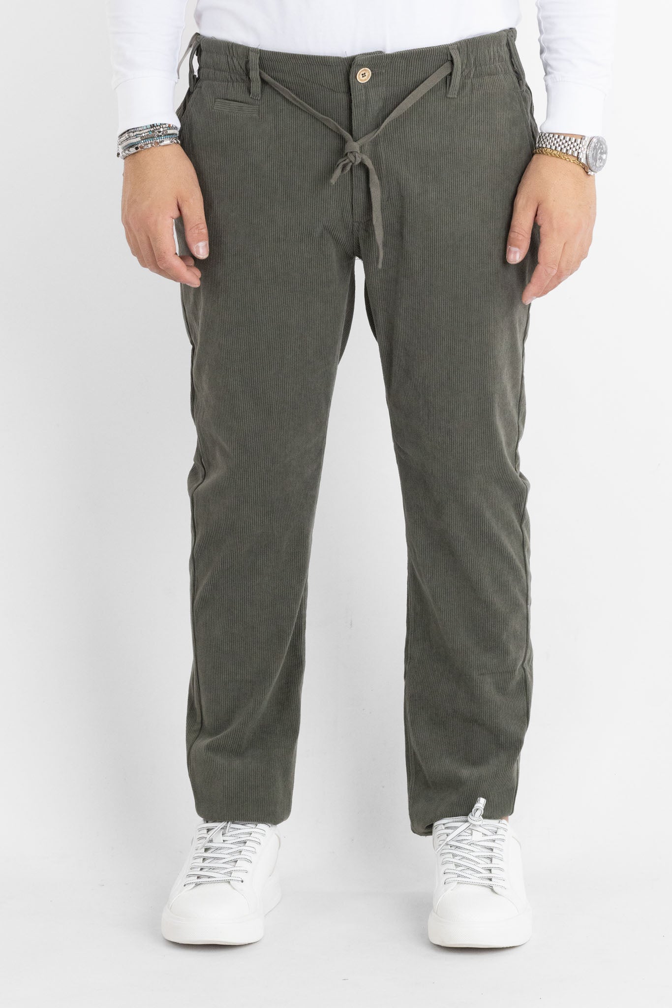 Slim Corduroy Trousers 331 | 2 for €50 | Green
