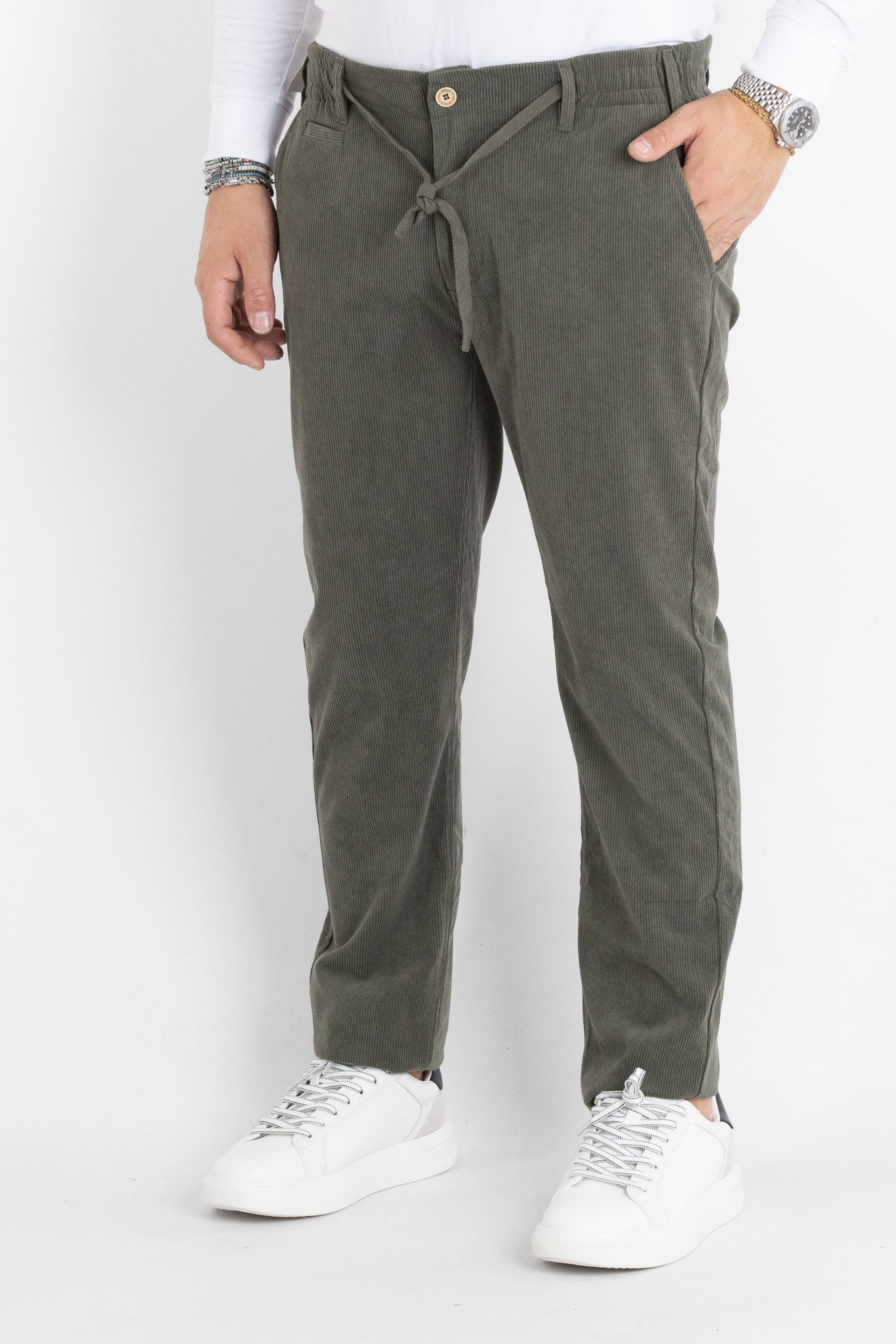 Slim Corduroy Trousers 331 | 2 for €50 | Green