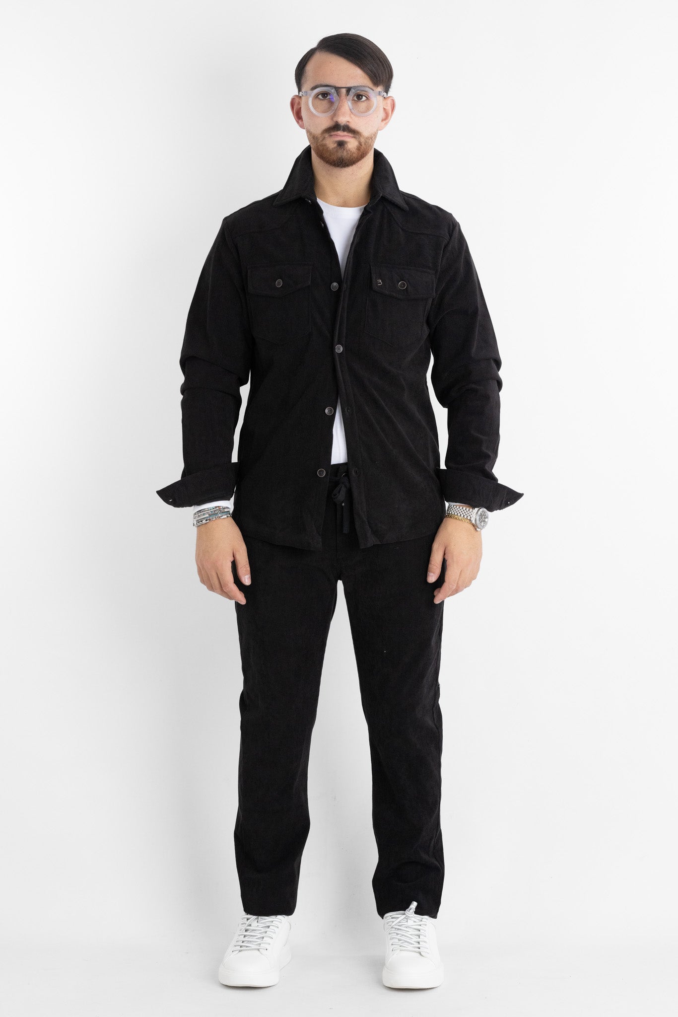 Velvet Shirt 330 | 2 for €50 | Black