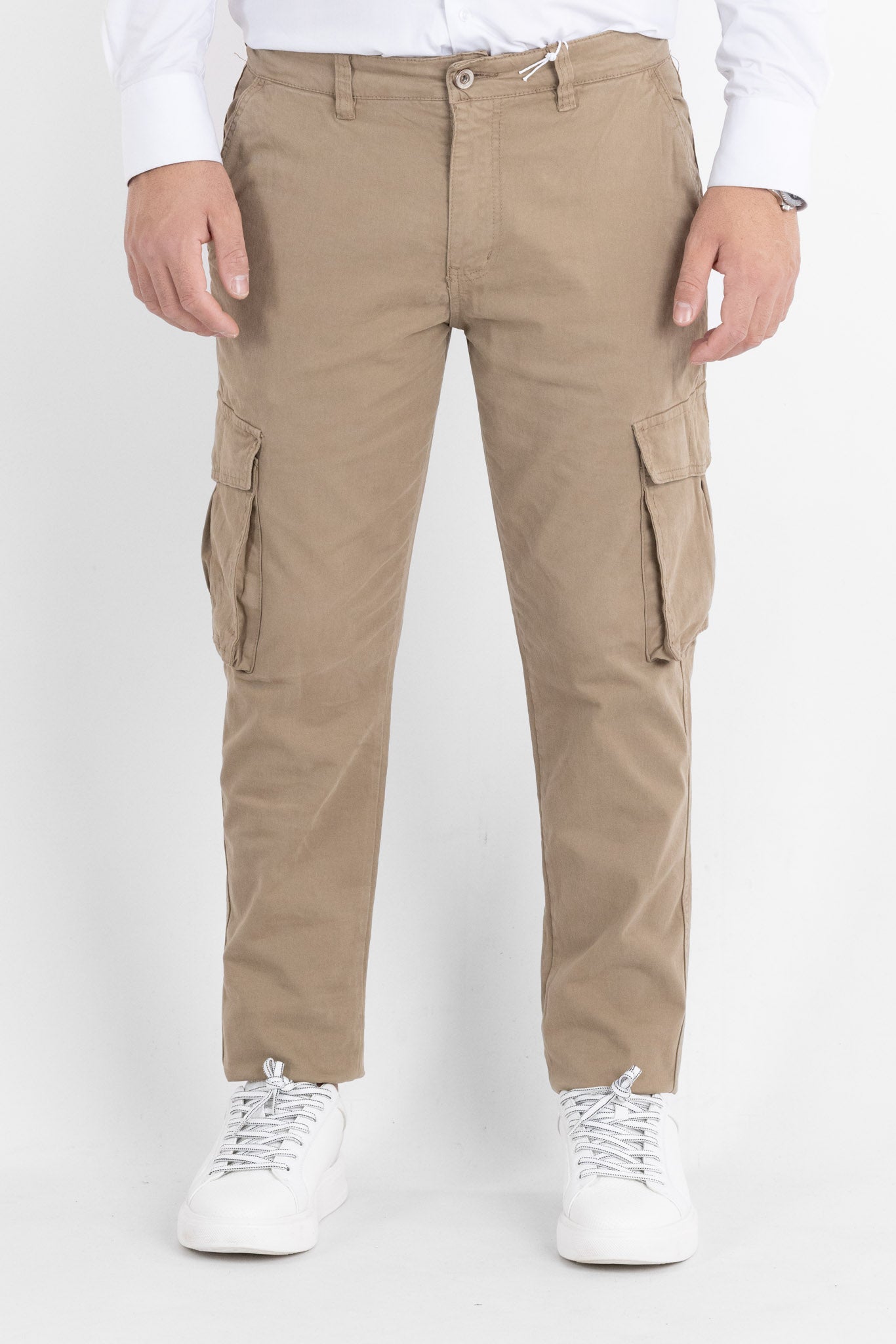 BR017 Semi-Slim Cargo Pants | 2 for €60 | Khaki