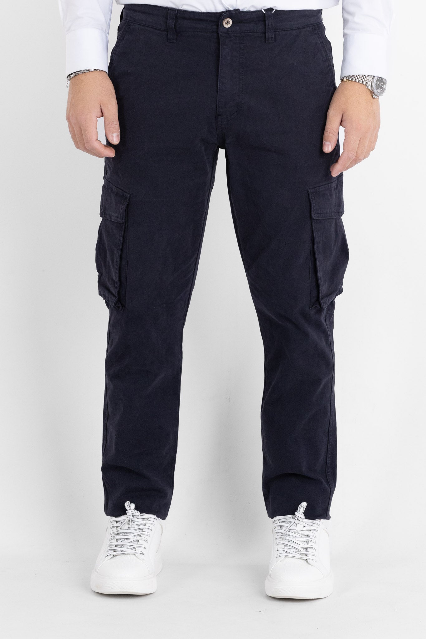 Pantalone Cargo Semi Slim BR017 | 2 per €60 | Blu